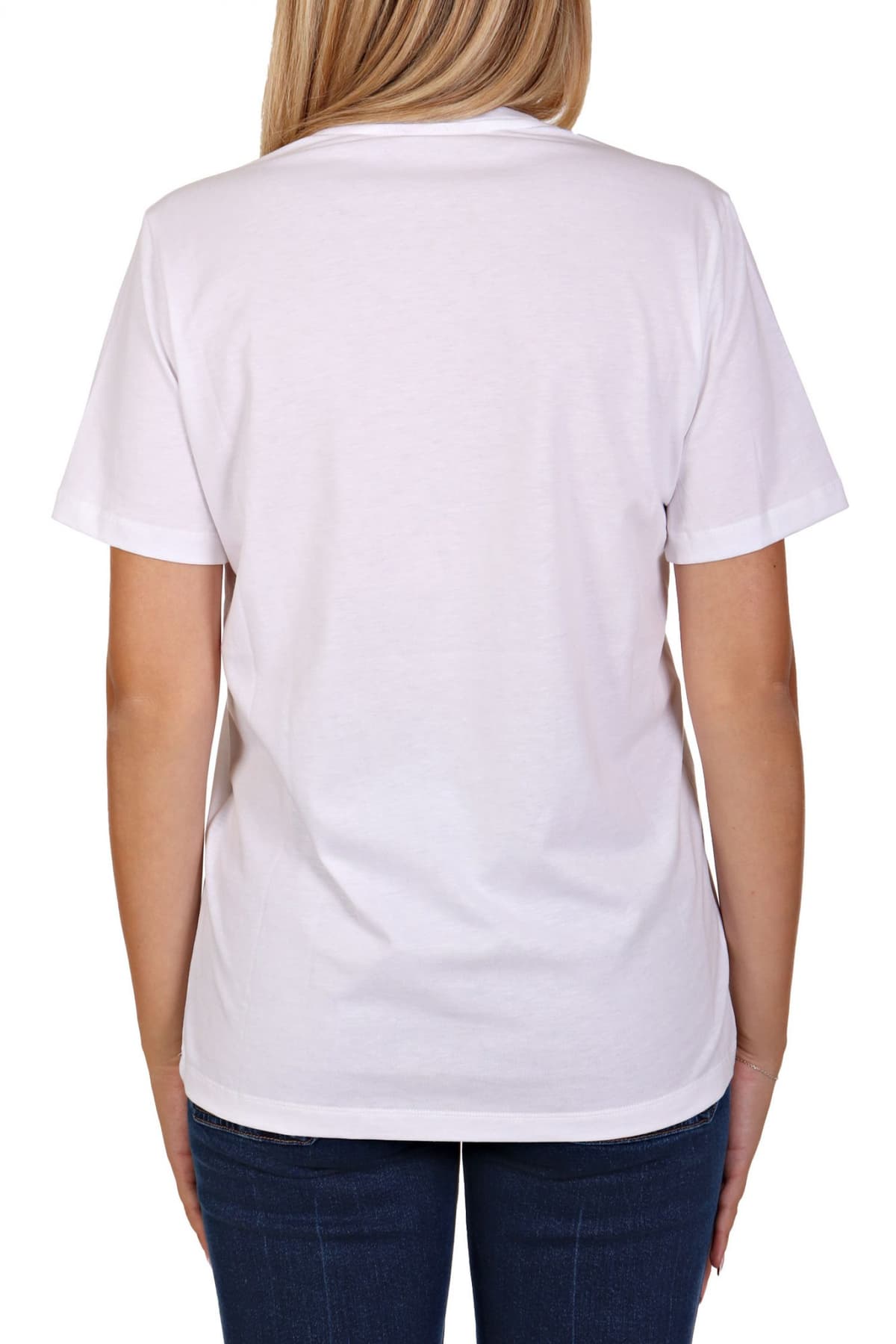 ELISABETTA FRANCHI T-SHIRT LOGO STRASS ΛΕΥΚΟ