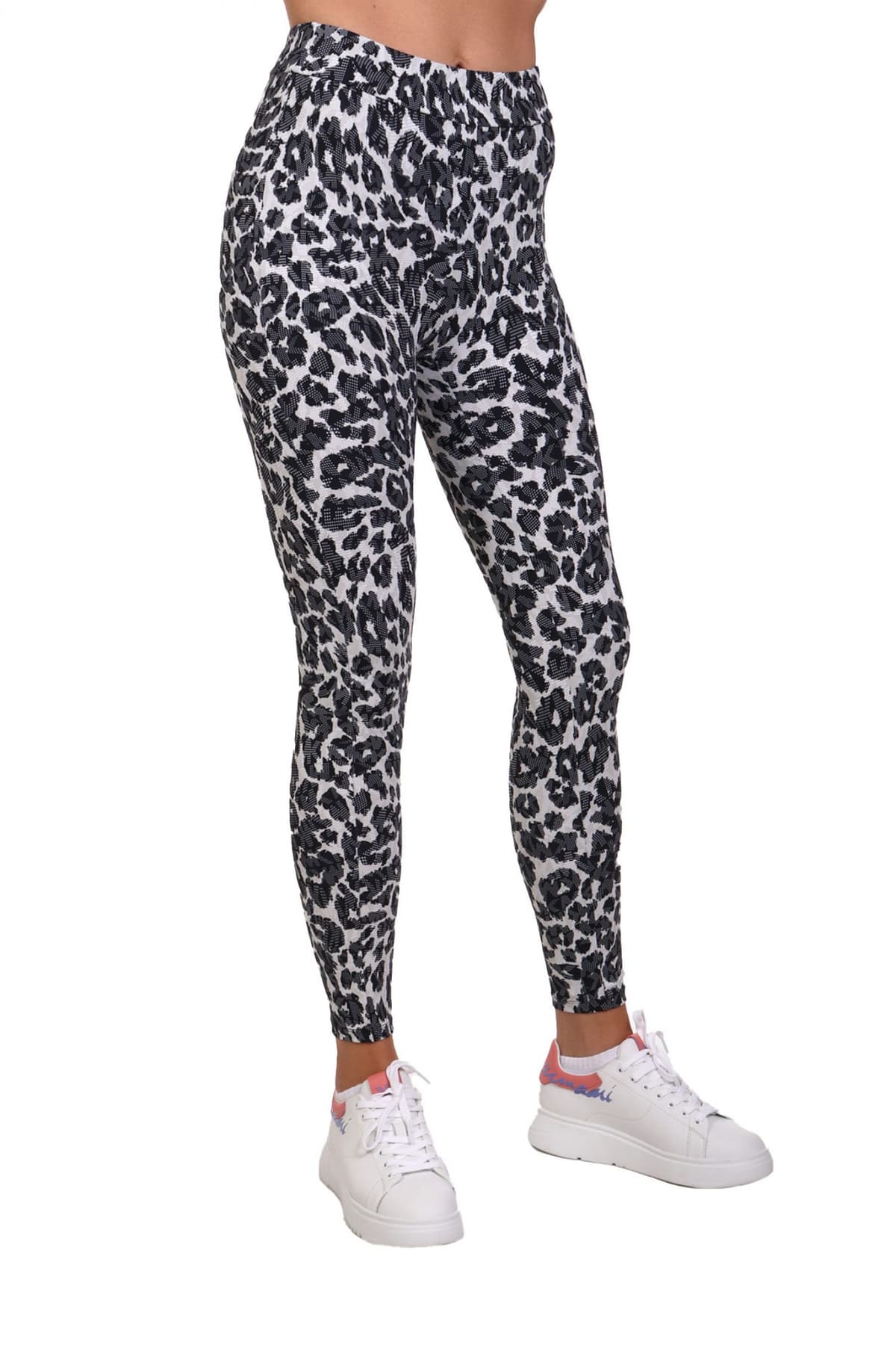 MICHAEL KORS ΠΑΝΤΕΛΟΝΙ ΚΟΛΑΝ ANIMAL PRINT ΓΚΡΙ-ΜΑΥΡΟ