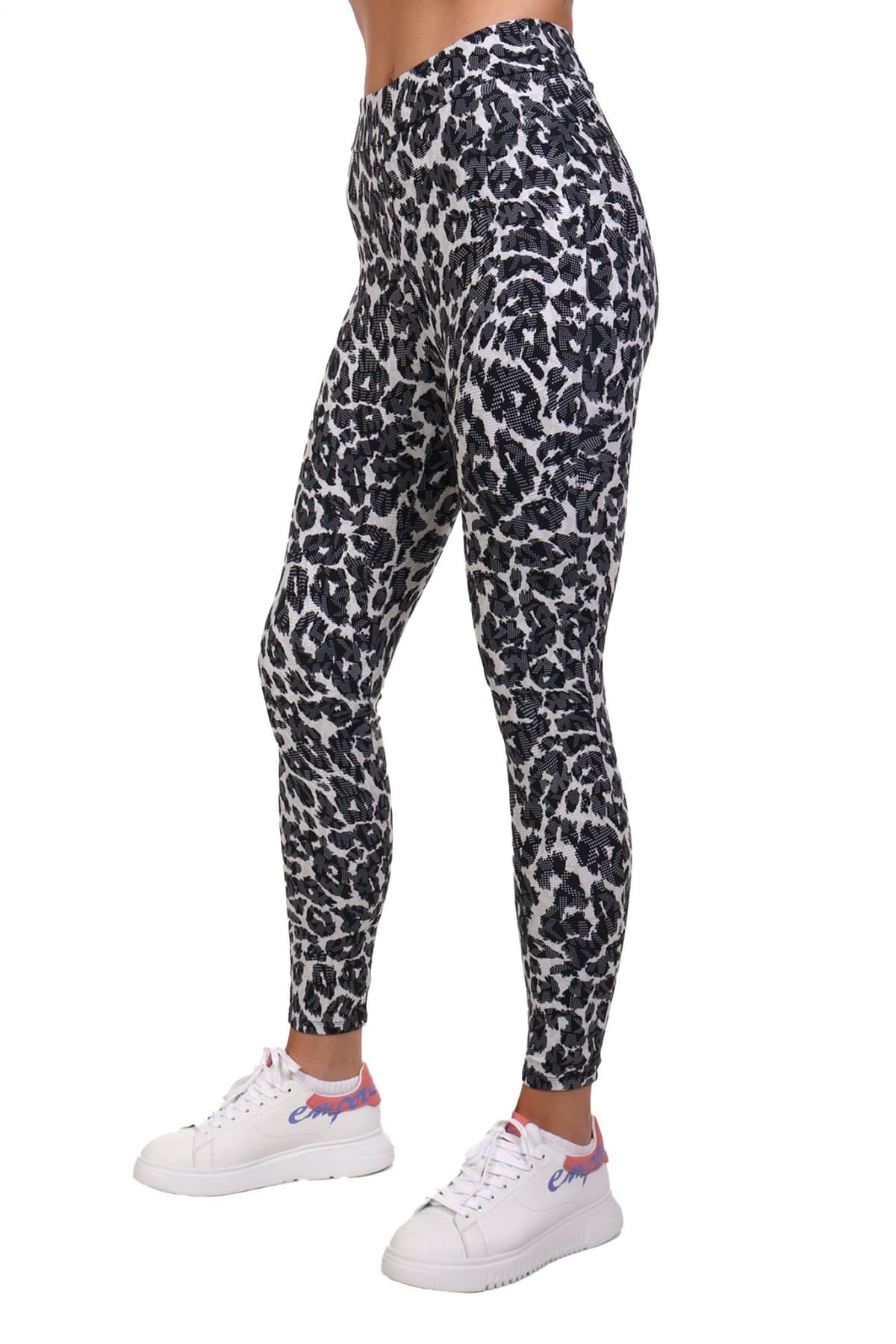 MICHAEL KORS ΠΑΝΤΕΛΟΝΙ ΚΟΛΑΝ ANIMAL PRINT ΓΚΡΙ-ΜΑΥΡΟ