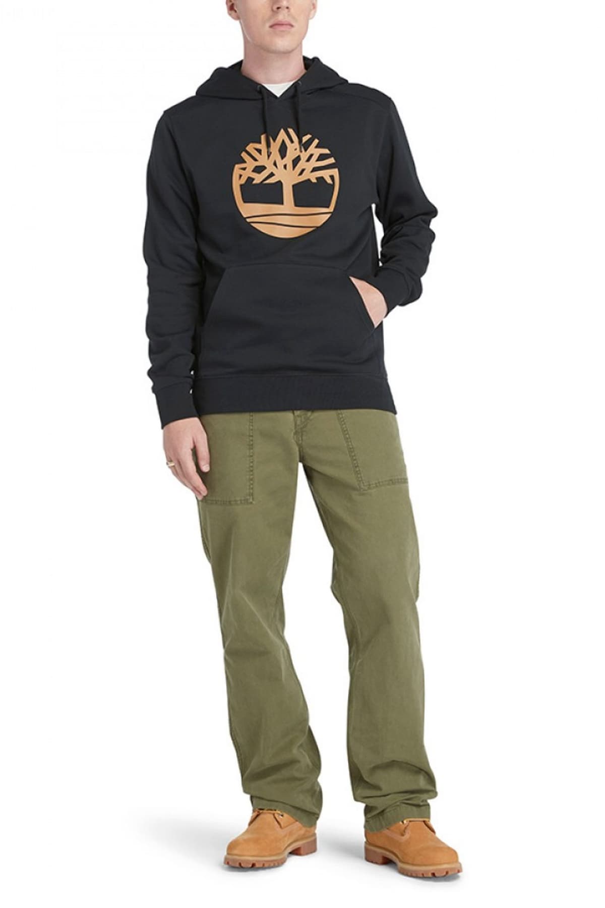 TIMBERLAND ΦΟΥΤΕΡ HOODIE TREE LOGO ΜΑΥΡΟ