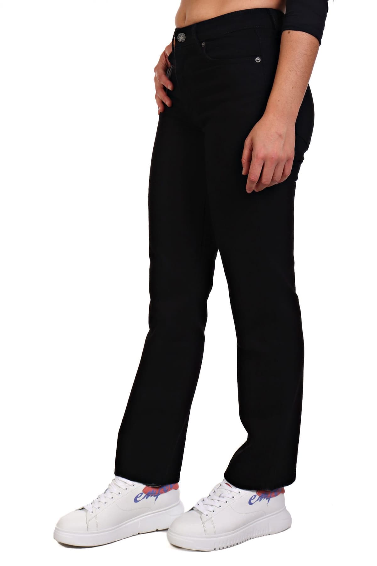 GUESS JEANS ΠΑΝΤΕΛΟΝΙ G08 JEANS MID RISE STRAIGHT ΠΕΝΤΑΤΣΕΠΟ ΜΑΥΡΟ