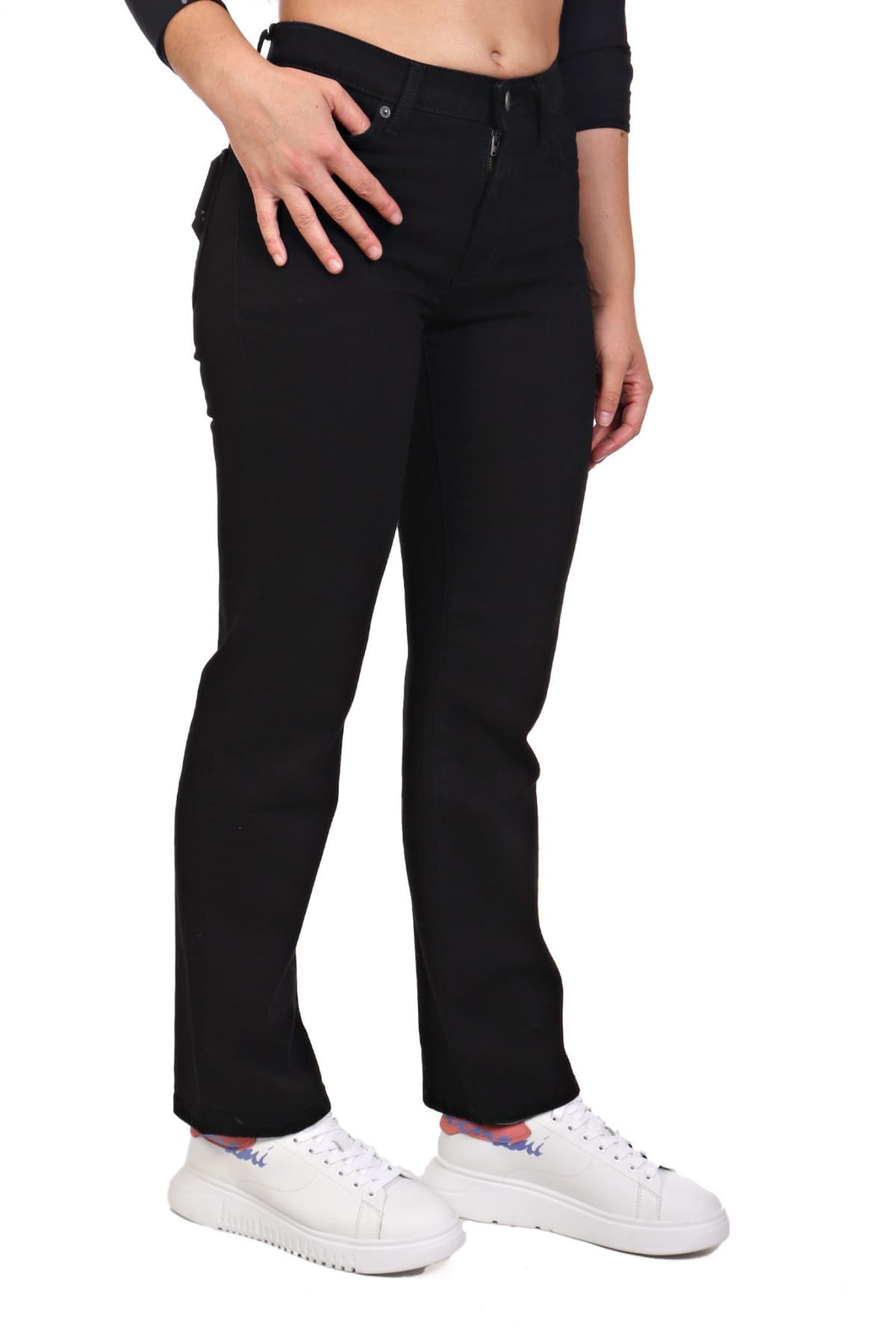 GUESS JEANS ΠΑΝΤΕΛΟΝΙ G08 JEANS MID RISE STRAIGHT ΠΕΝΤΑΤΣΕΠΟ ΜΑΥΡΟ