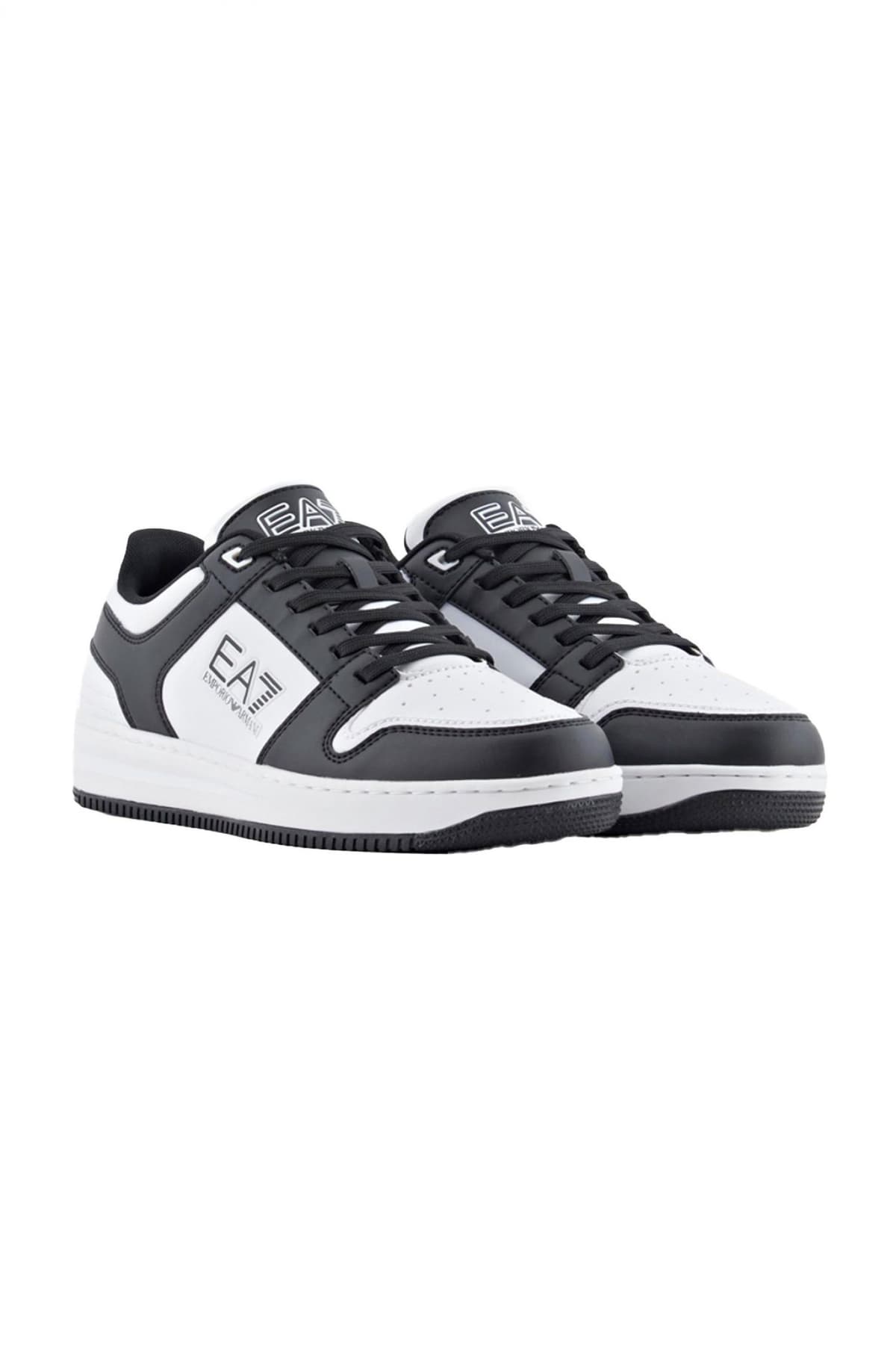 ARMANI 7 ΠΑΠΟΥΤΣΙ SNEAKERS LOGO ΛΕΥΚΟ-ΜΑΥΡΟ