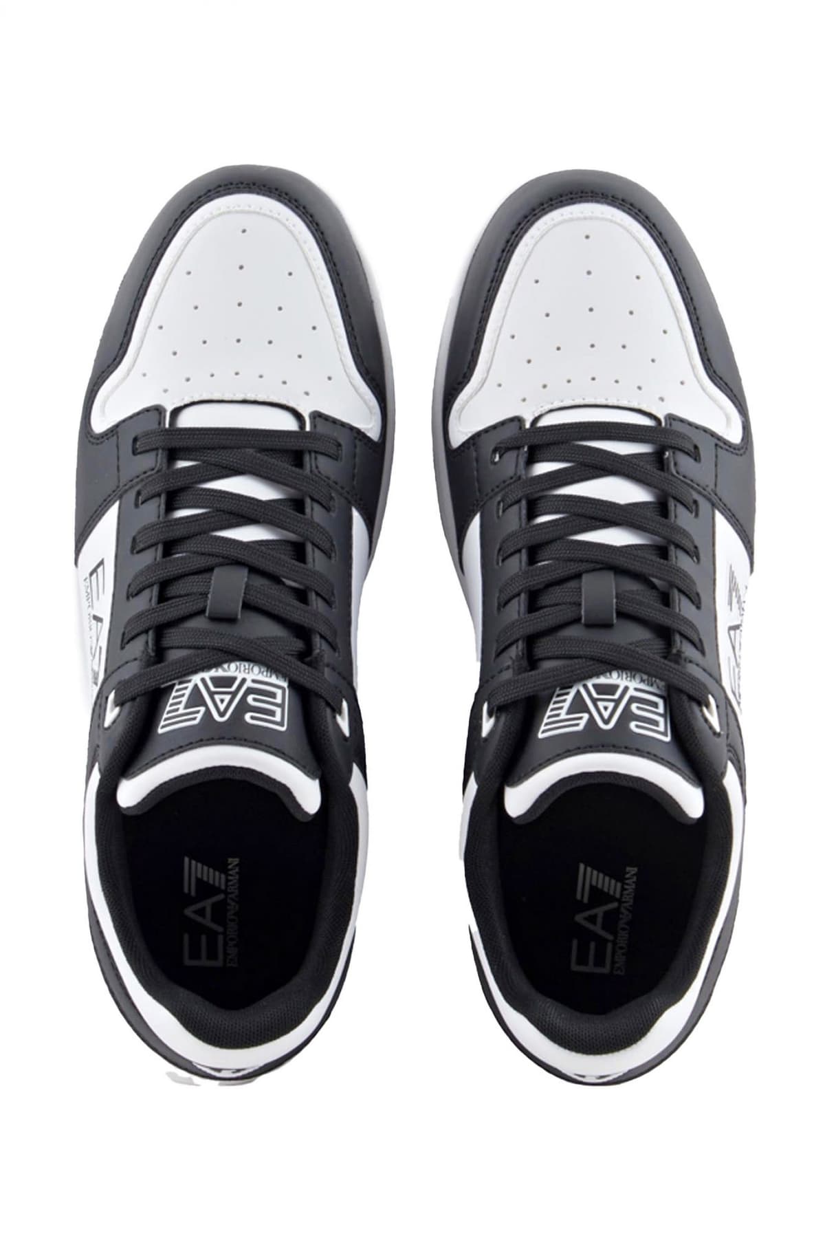 ARMANI 7 ΠΑΠΟΥΤΣΙ SNEAKERS LOGO ΛΕΥΚΟ-ΜΑΥΡΟ