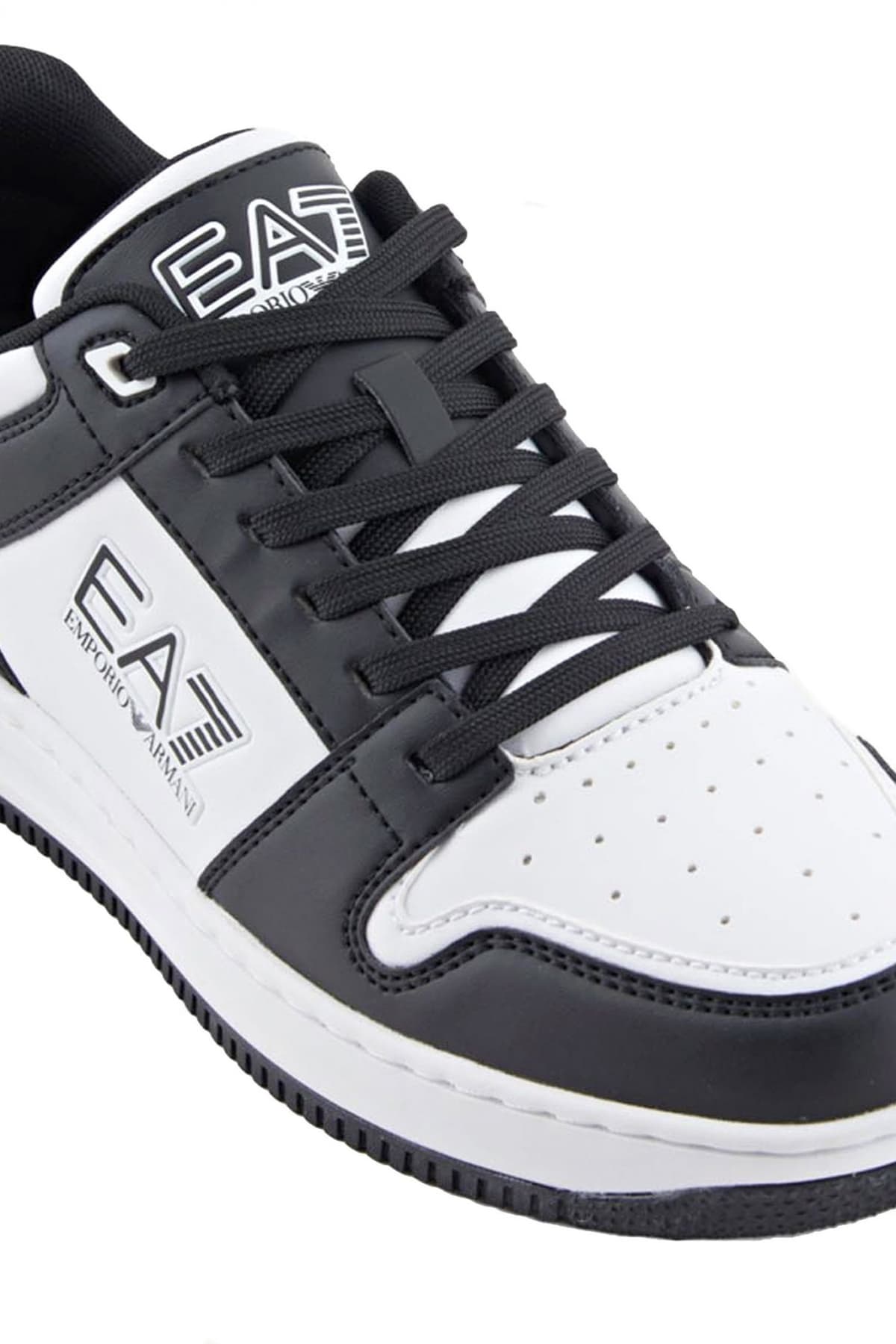 ARMANI 7 ΠΑΠΟΥΤΣΙ SNEAKERS LOGO ΛΕΥΚΟ-ΜΑΥΡΟ