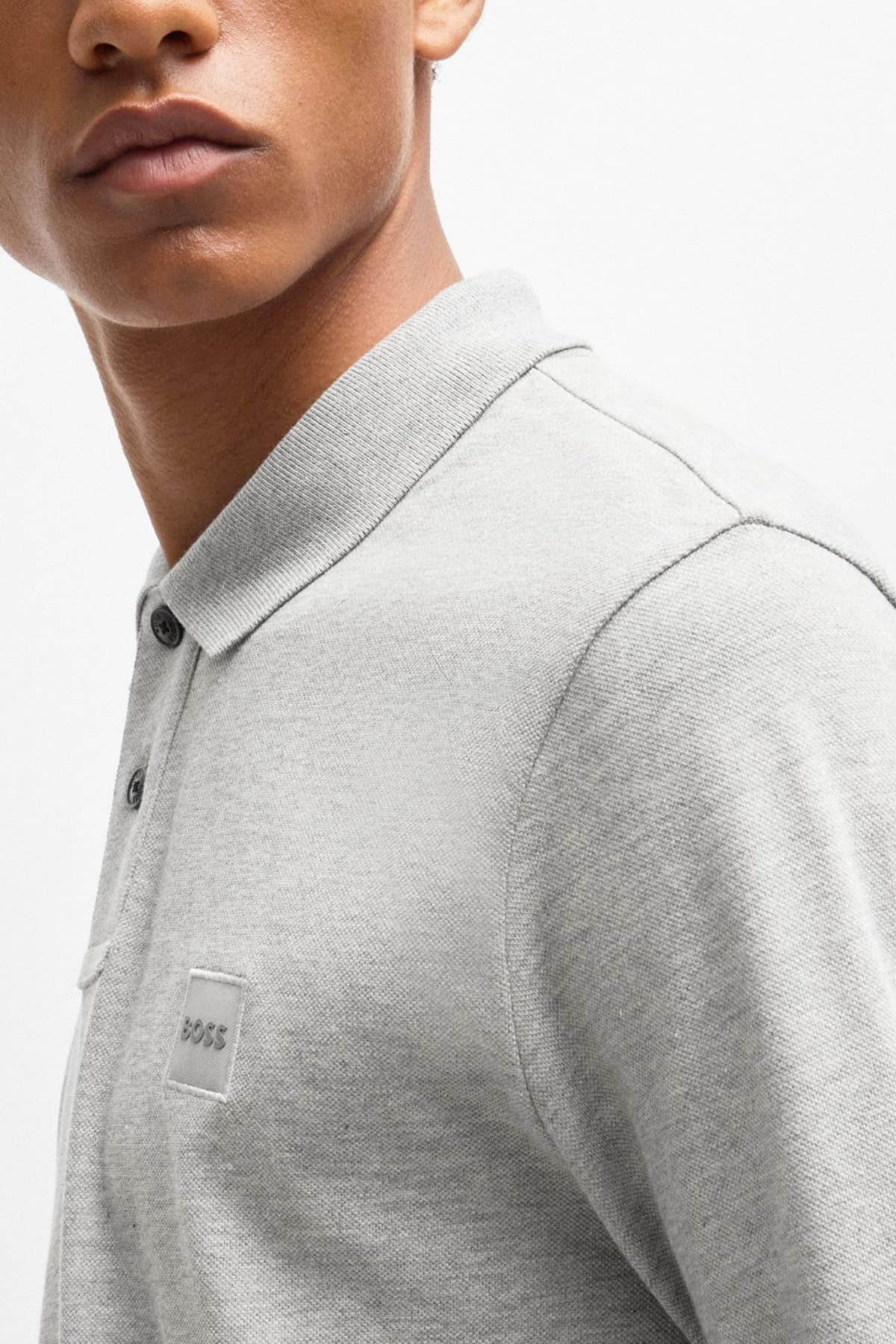 BOSS CASUAL POLO PASSERBY ΓΚΡΙ