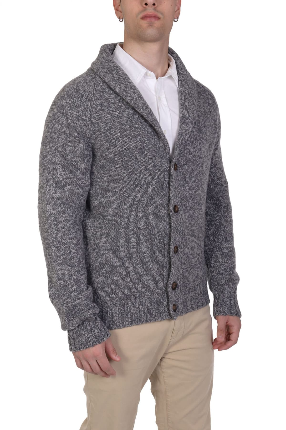 GRAN SASSO ΠΛΕΚΤΟ CARDIGAN ΓΚΡΙ