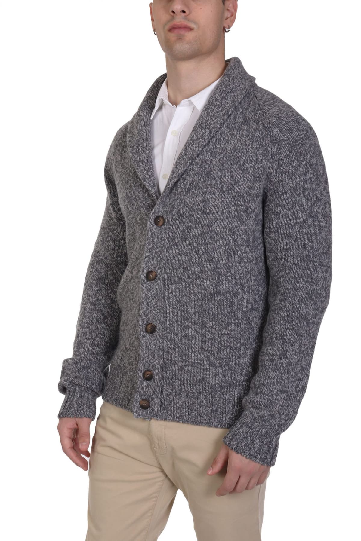 GRAN SASSO ΠΛΕΚΤΟ CARDIGAN ΓΚΡΙ