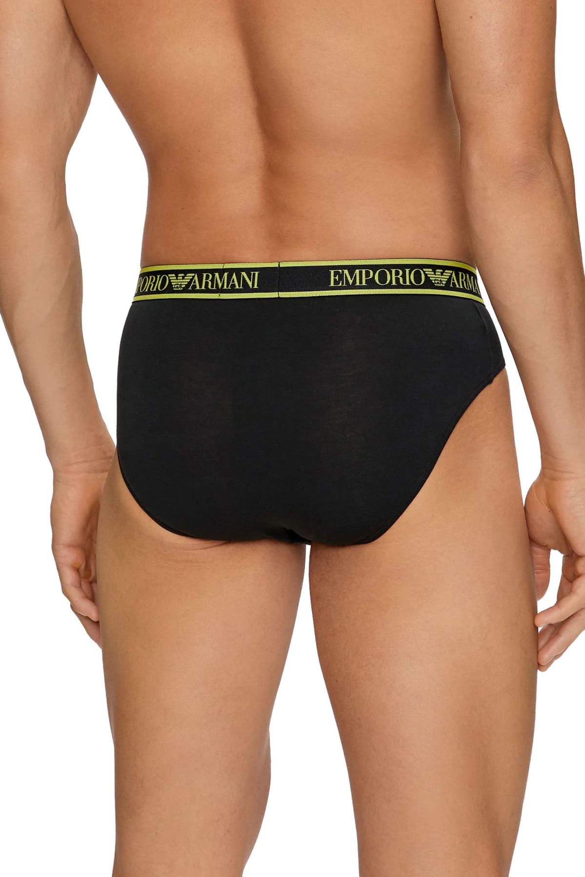 EMPORIO ARMANI ΕΣΩΡΟΥΧΑ 3PACK BRIEF COTTON STRETCH ΜΑΥΡΟ