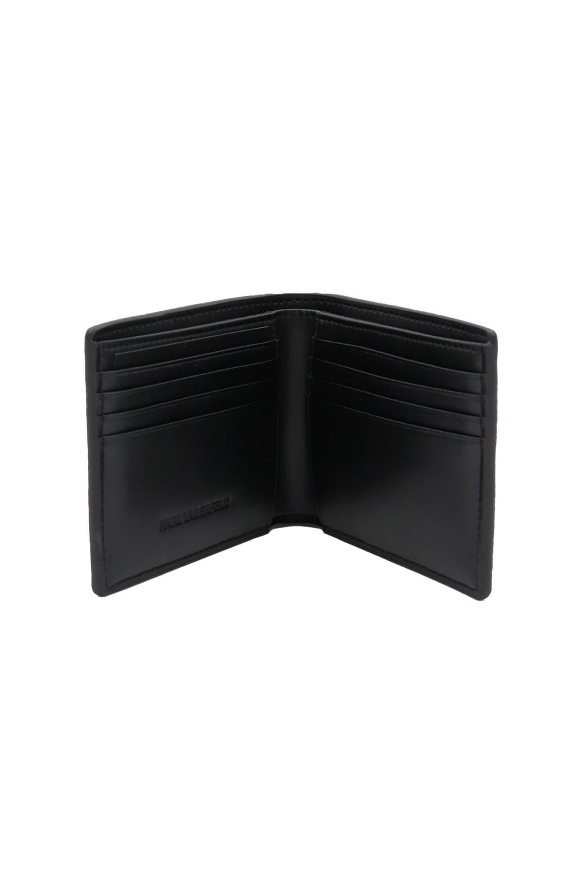 KARL LAGERFELD ΠΟΡΤΟΦΟΛΙ K/ESSENTIAL BIFOLD WALLET ΜΑΥΡΟ