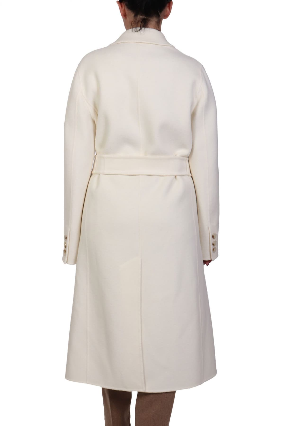 MARELLA 1 ΠΑΛΤΟ ZAMBIA ΜΑΛΛΙΝΟ ΜΑΚΡΥ ΣΤΑΥΡΩΤΟ ΕΚΡΟΥ