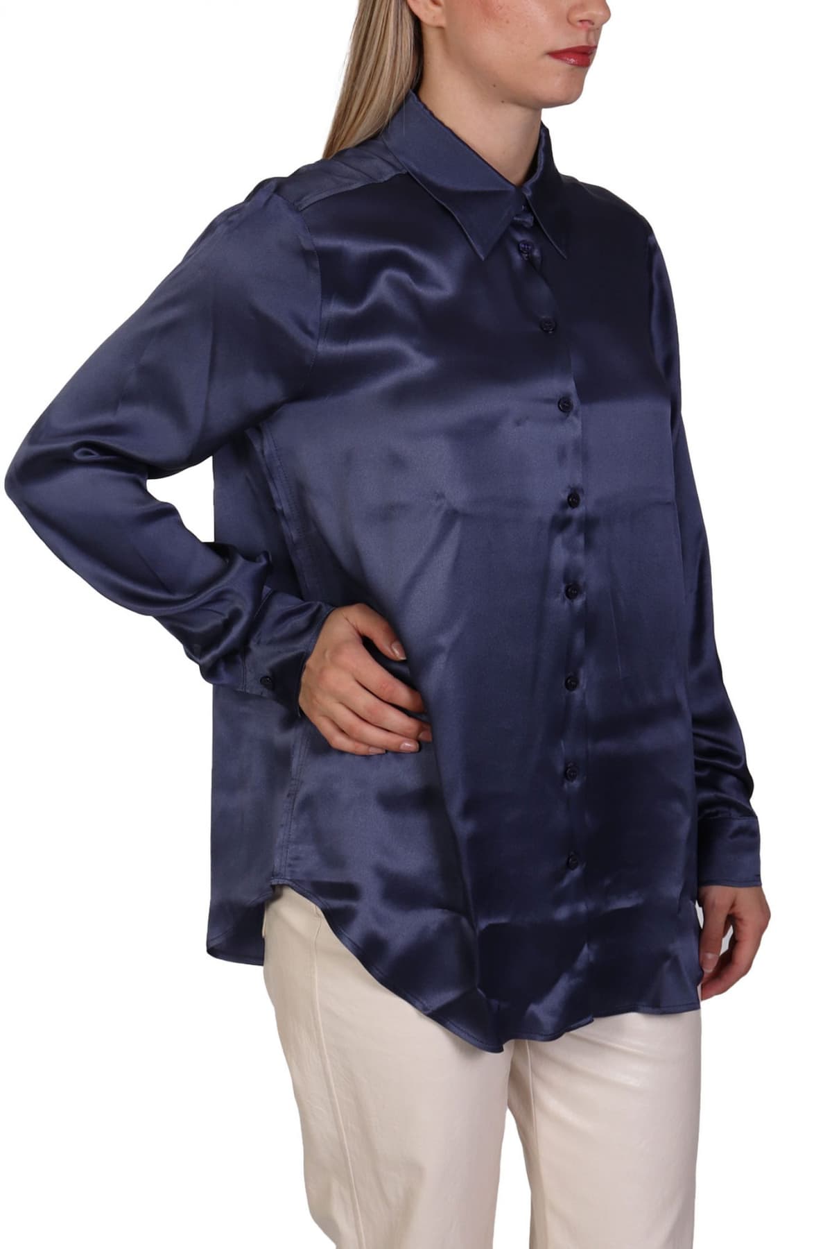 MARELLA MONOCHROME ΠΟΥΚΑΜΙΣΟ SIFONE ΣΚΟΥΡΟ ΜΠΛΕ