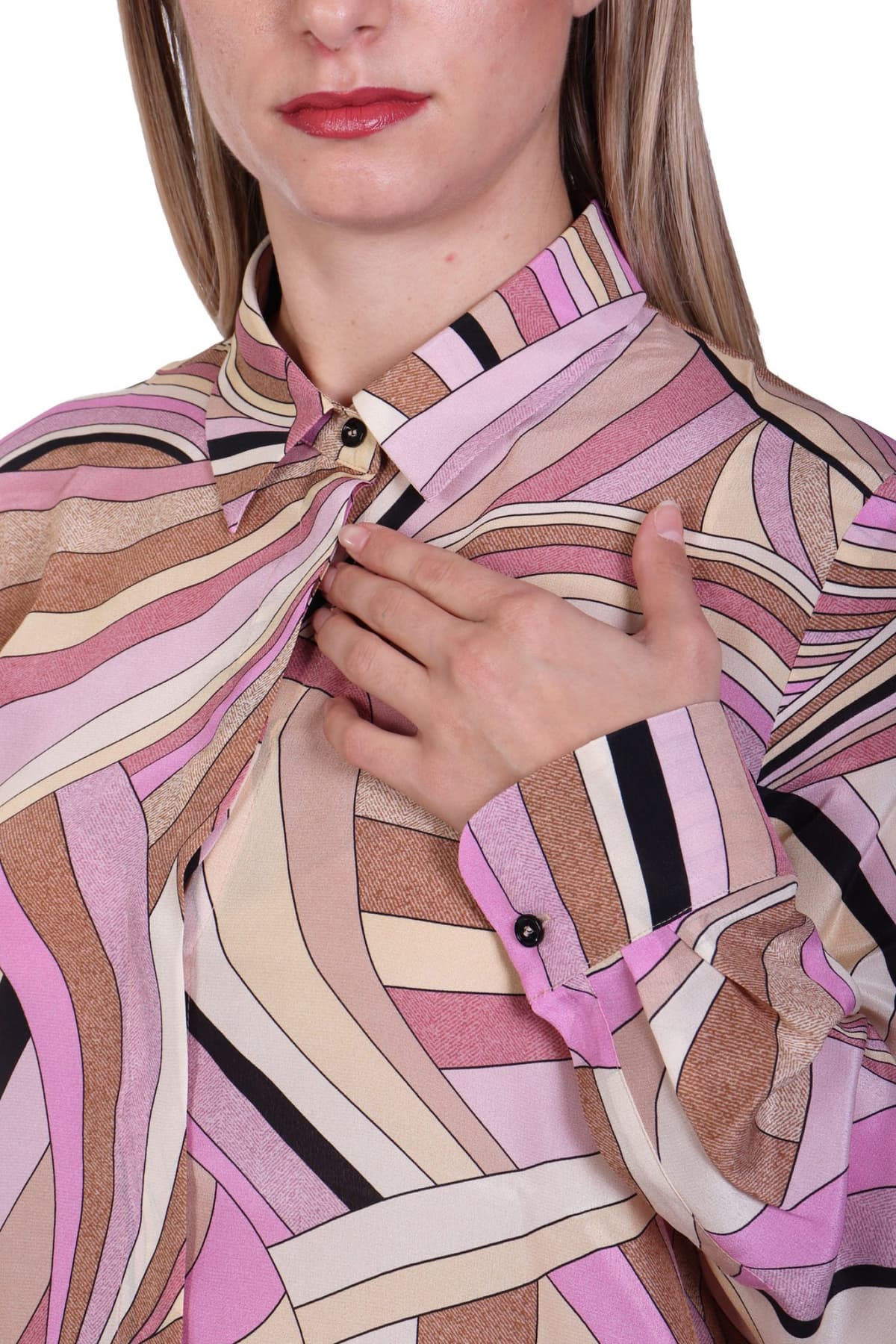 MARELLA ΠΟΥΚΑΜΙΣΟ MINERVA ΜΕΤΑΞΩΤΟ ΕΜΠΡΙΜΕ ΡΟΖ / ΚΑΦΕ