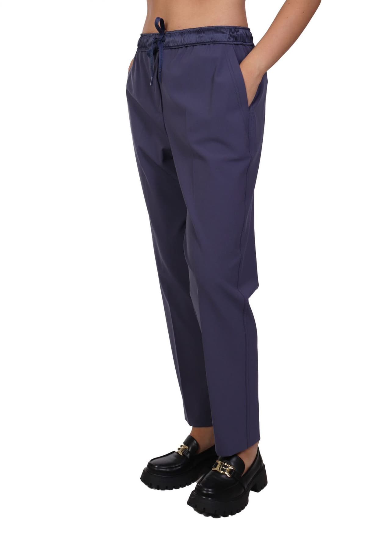 MARELLA MONOCHROME ΠΑΝΤΕΛΟΝΙ CAMMINO ΛΑΣΤΙΧΟ ΜΕΣΗ ΜΠΛΕ