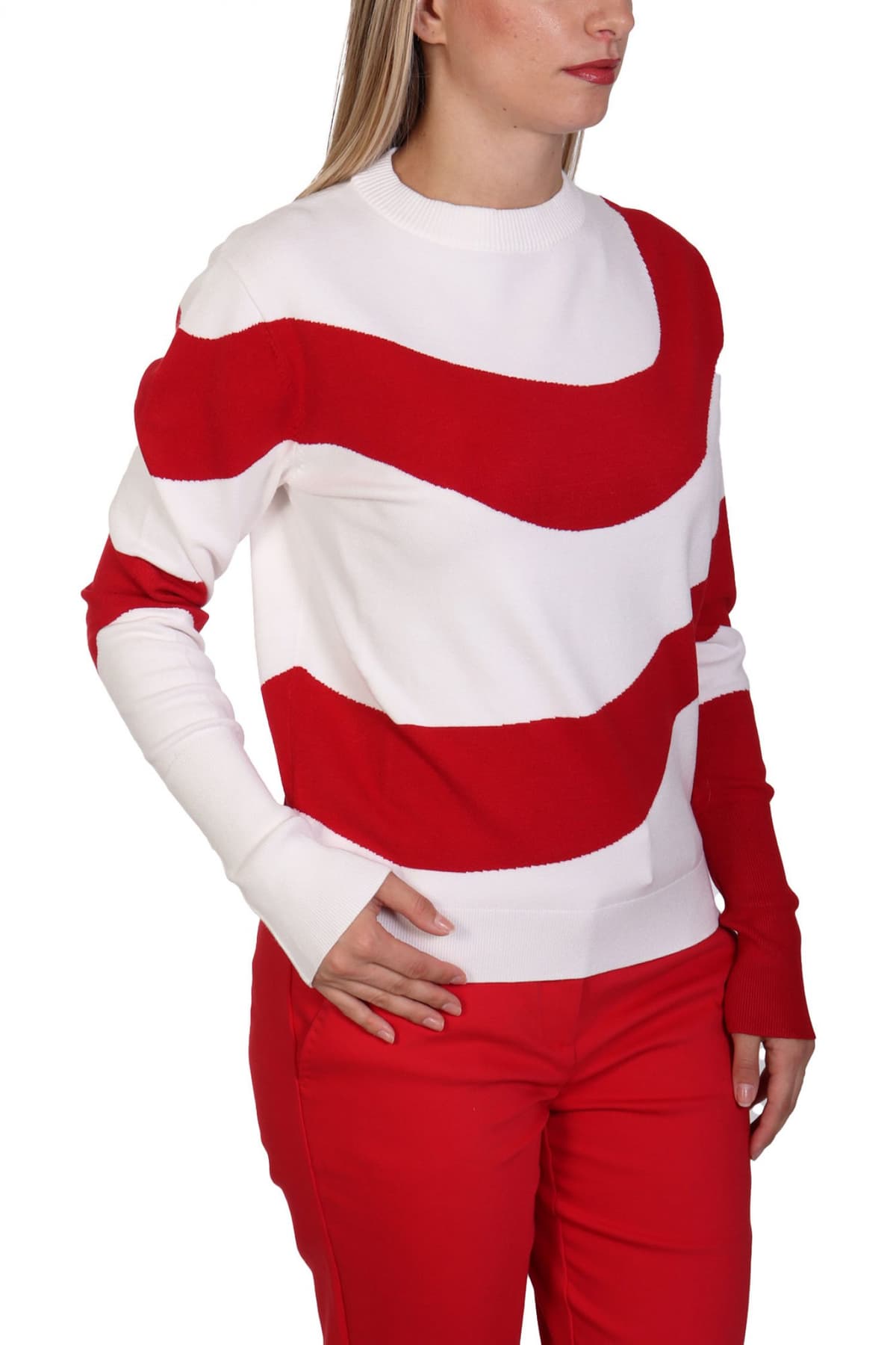 MARELLA 1 ΦΟΥΤΕΡ LUGLIO ΚΥΜΜΑΤΙΣΤΟ ΡΙΓΕ ΚΟΚΚΙΝΟ/ΛΕΥΚΟ