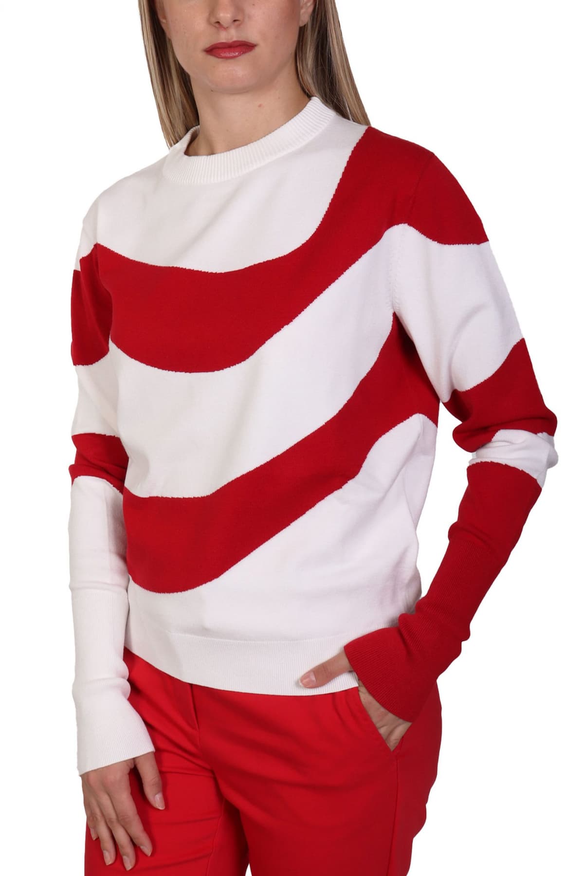 MARELLA 1 ΦΟΥΤΕΡ LUGLIO ΚΥΜΜΑΤΙΣΤΟ ΡΙΓΕ ΚΟΚΚΙΝΟ/ΛΕΥΚΟ