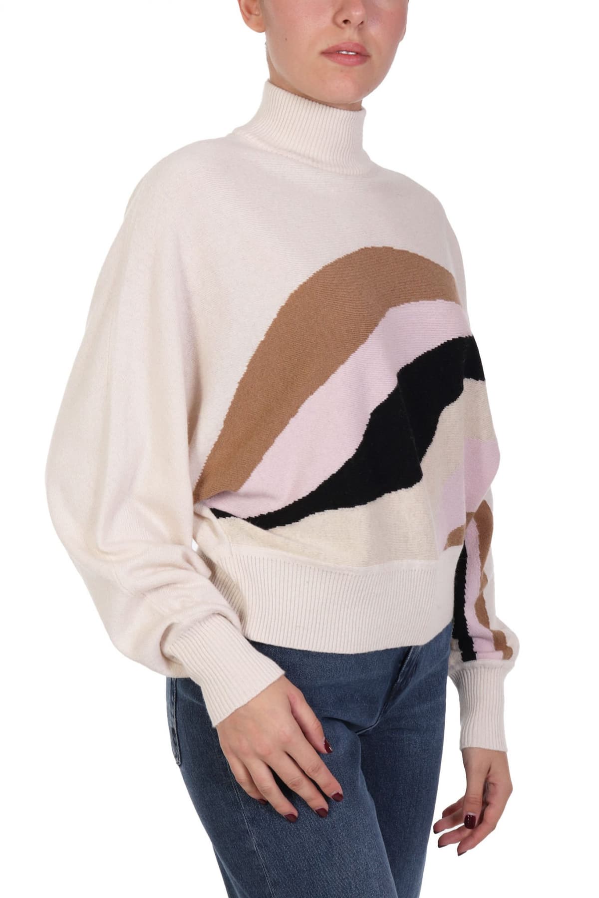 MARELLA ΠΛΕΚΤΟ FINITO ΨΗΛΟΣ ΛΑΙΜΟΣ ΕΚΡΟΥ