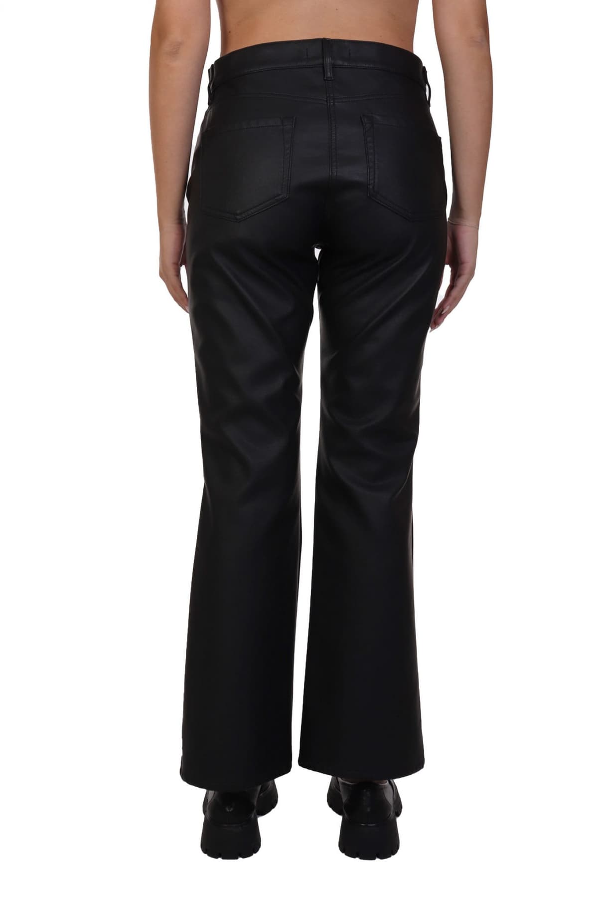 MAX MARA WEEKEND ΠΑΝΤΕΛΟΝΙ CALIFFO FAUX LEATHER ΜΑΥΡΟ