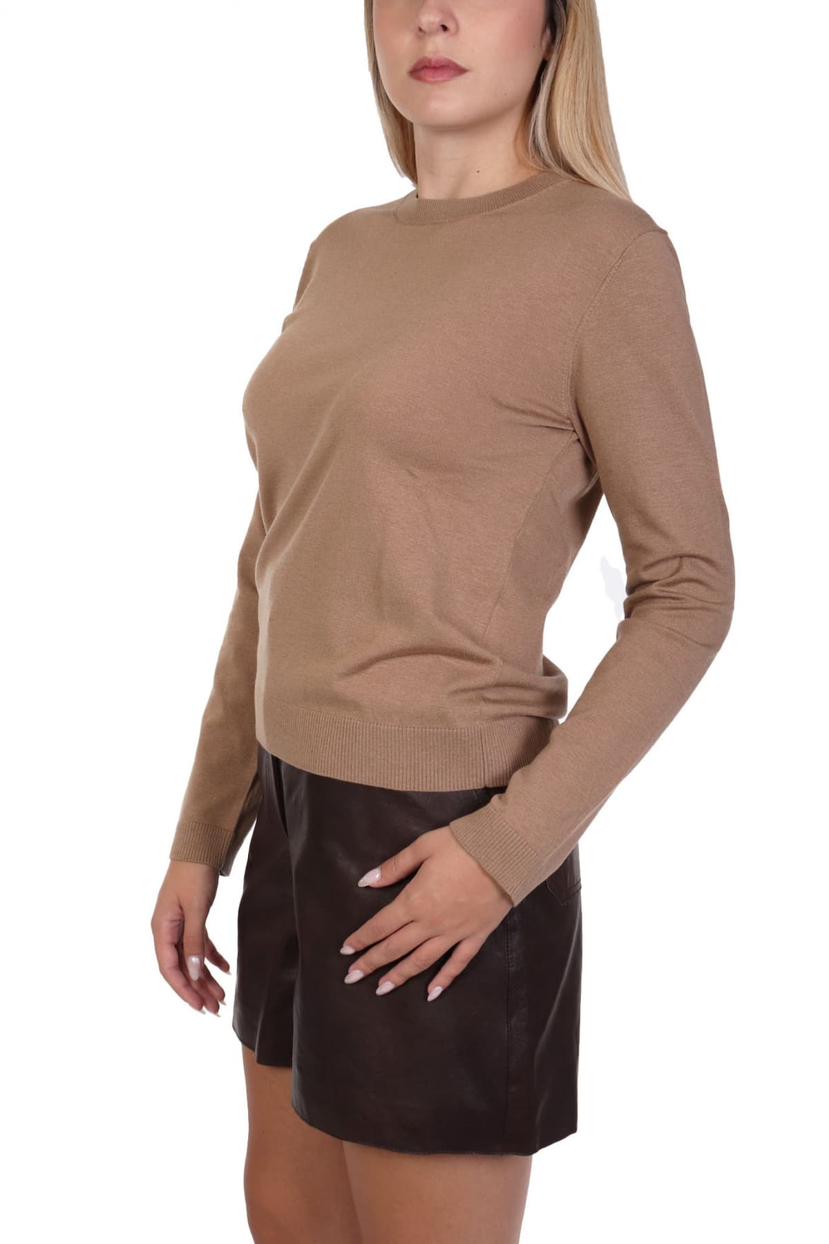 MAX MARA WEEKEND ΠΛΕΚΤΟ SICILIA CREW-NECK ΚΑΜΕΛ