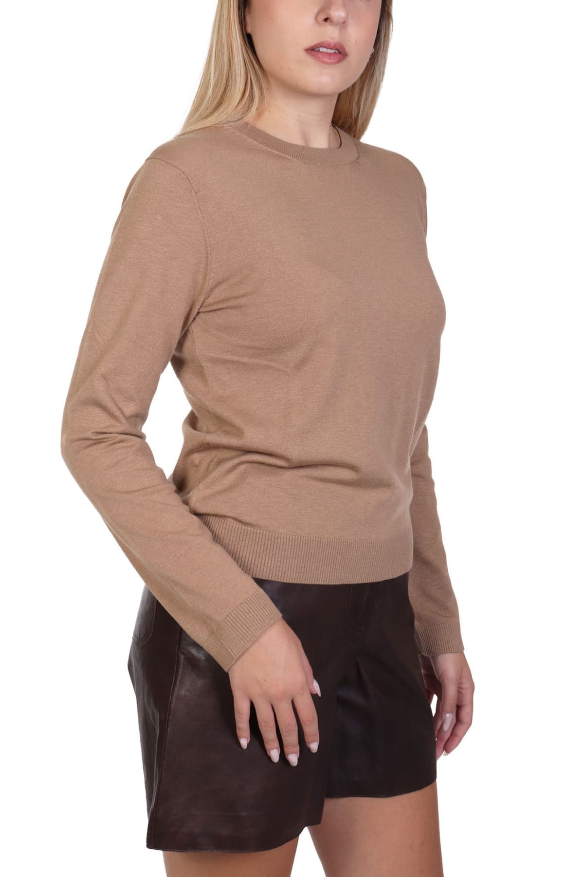 MAX MARA WEEKEND ΠΛΕΚΤΟ SICILIA CREW-NECK ΚΑΜΕΛ