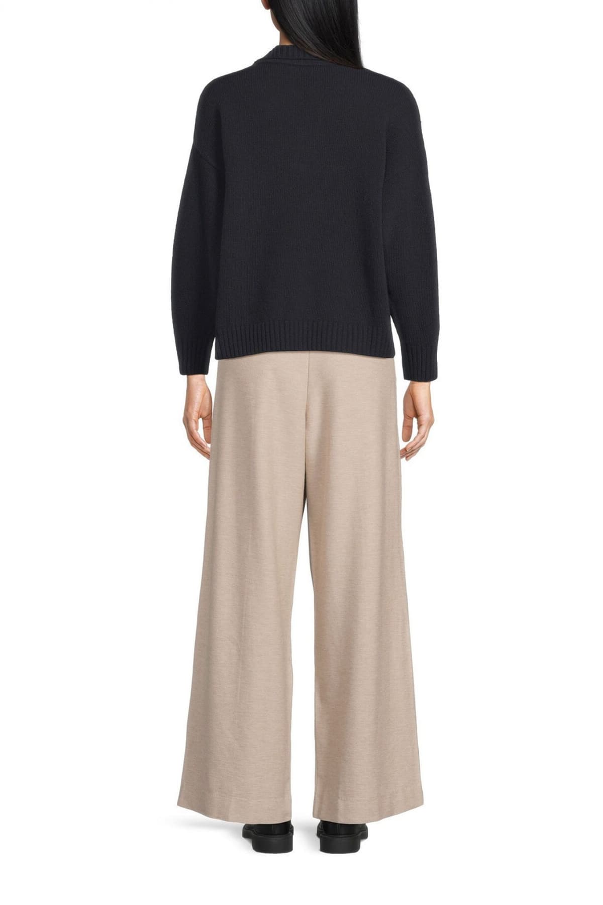 MAX MARA WEEKEND ΠΛΕΚΤΟ AGRE V-NECK ΣΚΟΥΡΟ ΜΠΛΕ