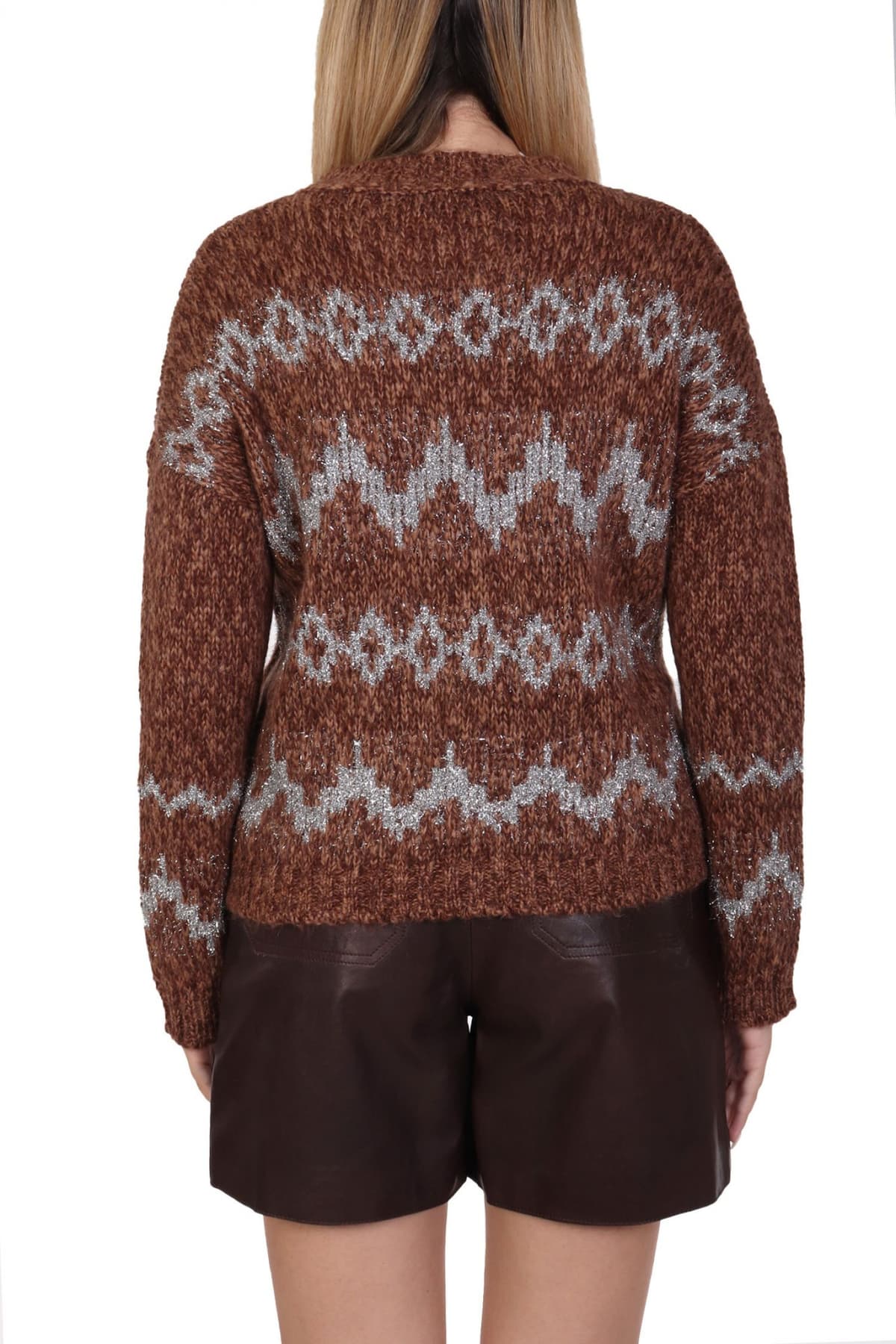 MAX MARA WEEKEND ΠΟΥΛΟΒΕΡ TRICOT-PULL-JERSEY YEN ΚΑΦΕ