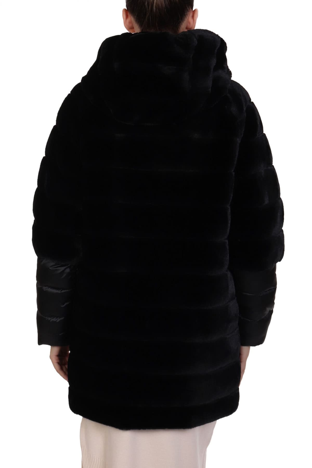 MARELLA EMME ΜΠΟΥΦΑΝ MARANTA ΚΑΠΙΤΟΝΕ FAUX FUR ΜΑΥΡΟ