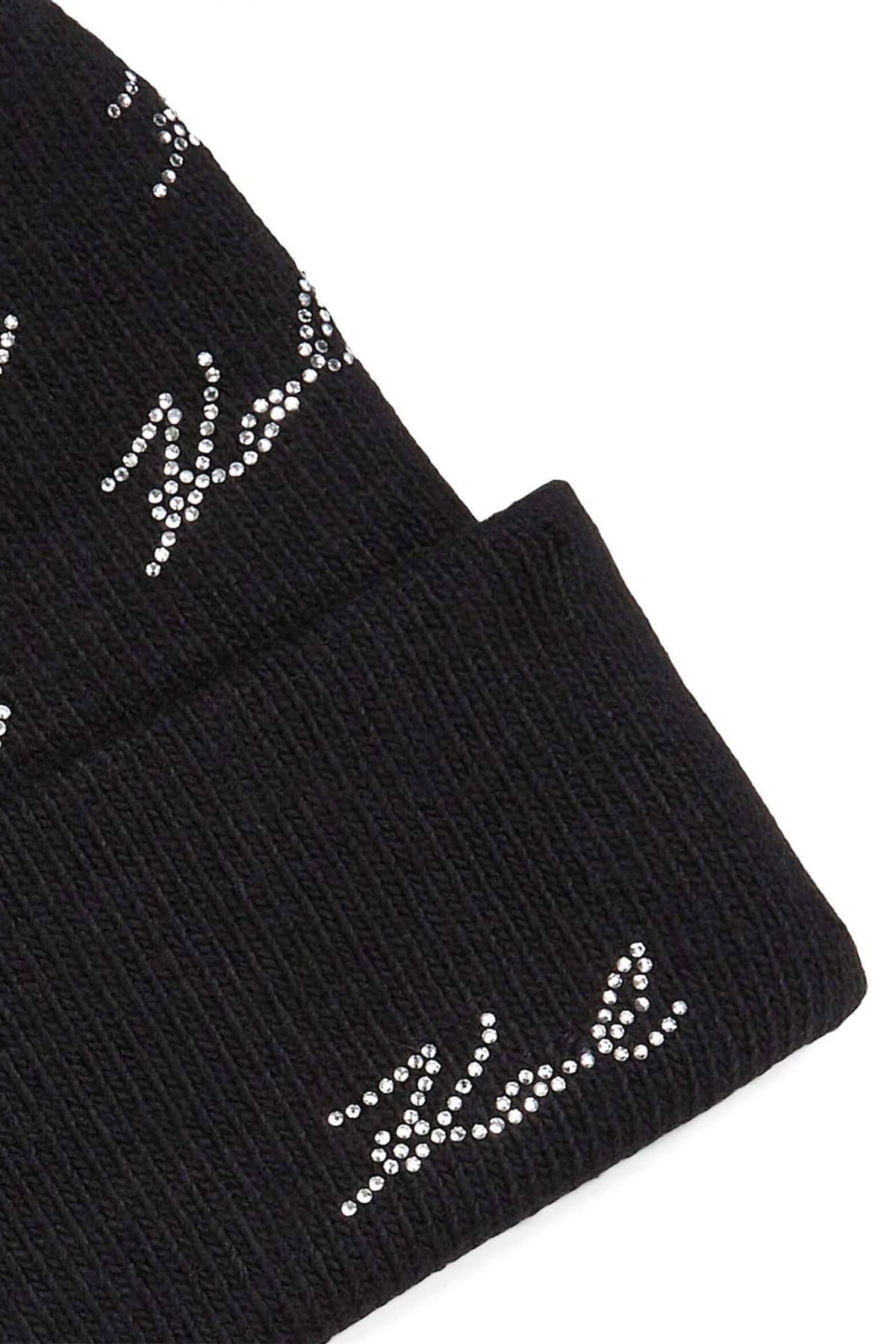 KARL LAGERFELD ΣΚΟΥΦΟΣ K/SIGNATURE RHNSTN ΜΑΥΡΟ