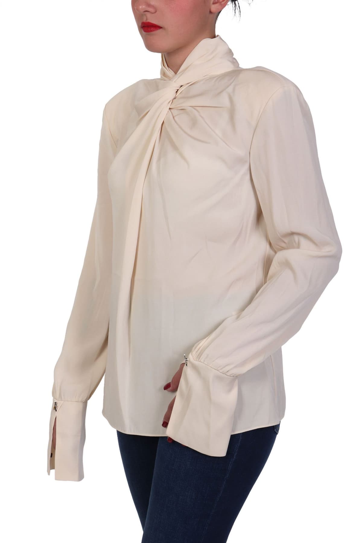 PATRIZIA PEPE ΜΠΛΟΥΖΑ ΜΑΝΣΕΤΑ ΚΡΕΜ