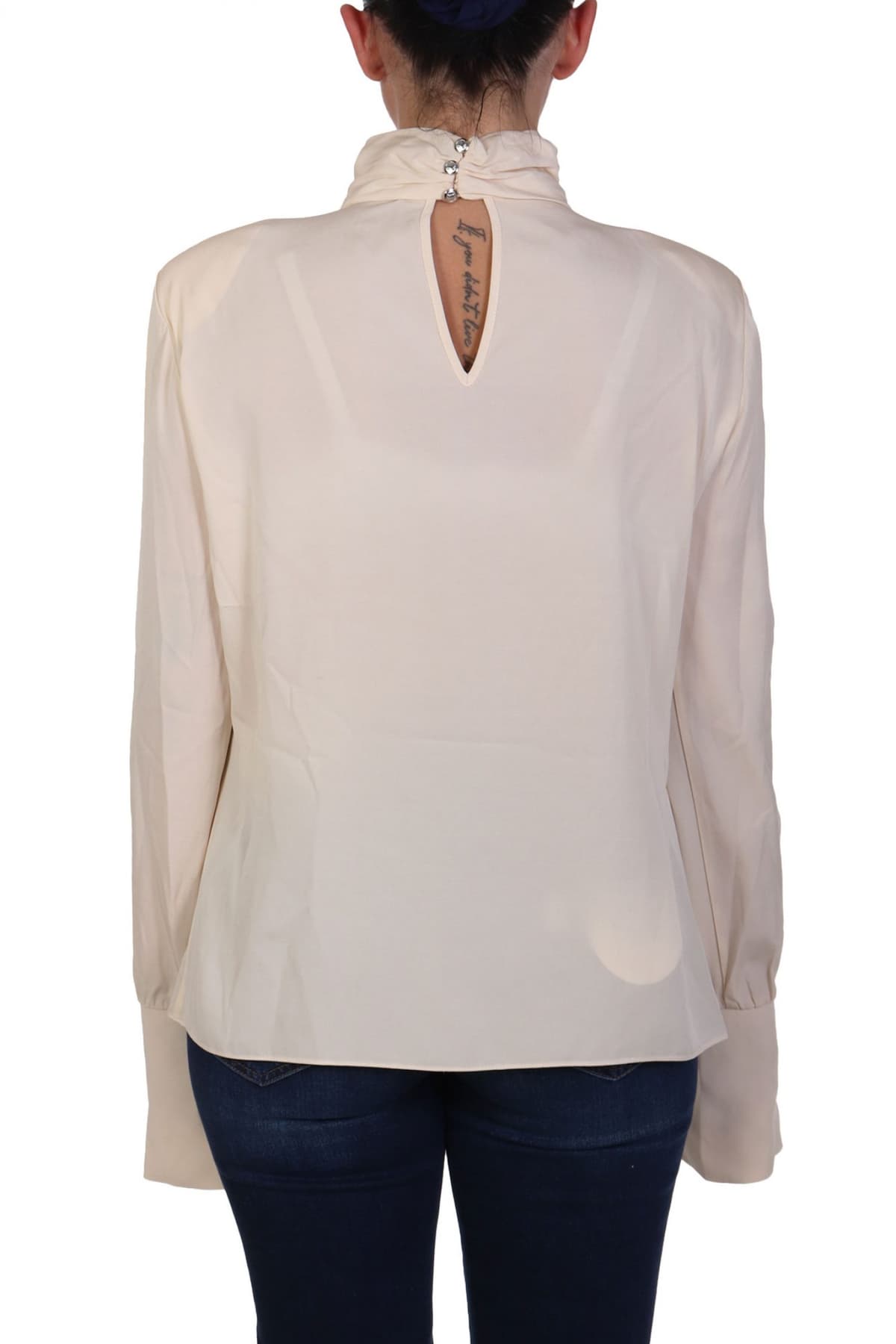 PATRIZIA PEPE ΜΠΛΟΥΖΑ ΜΑΝΣΕΤΑ ΚΡΕΜ