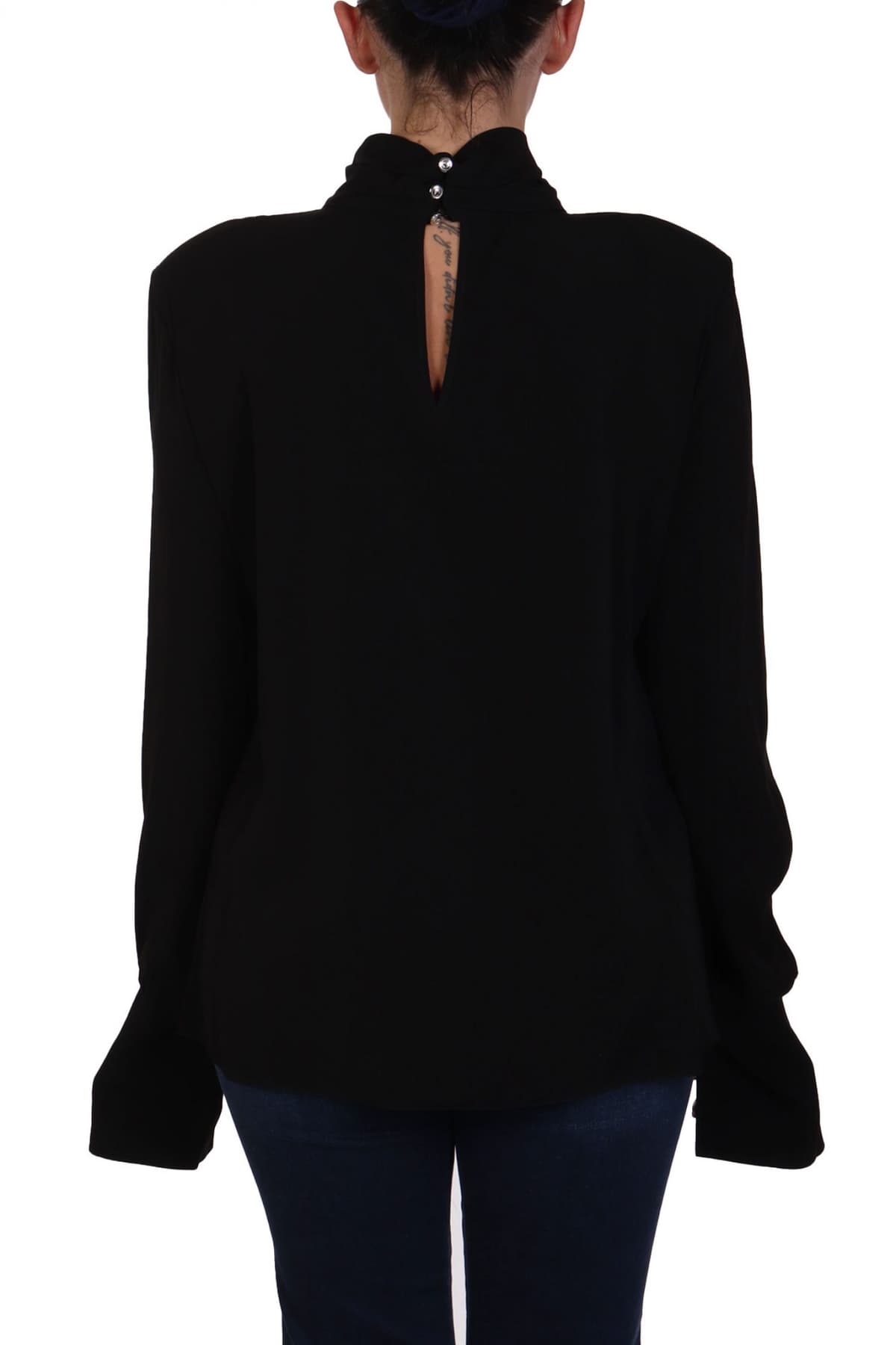 PATRIZIA PEPE ΜΠΛΟΥΖΑ ΜΑΝΣΕΤΑ ΜΑΥΡΟ