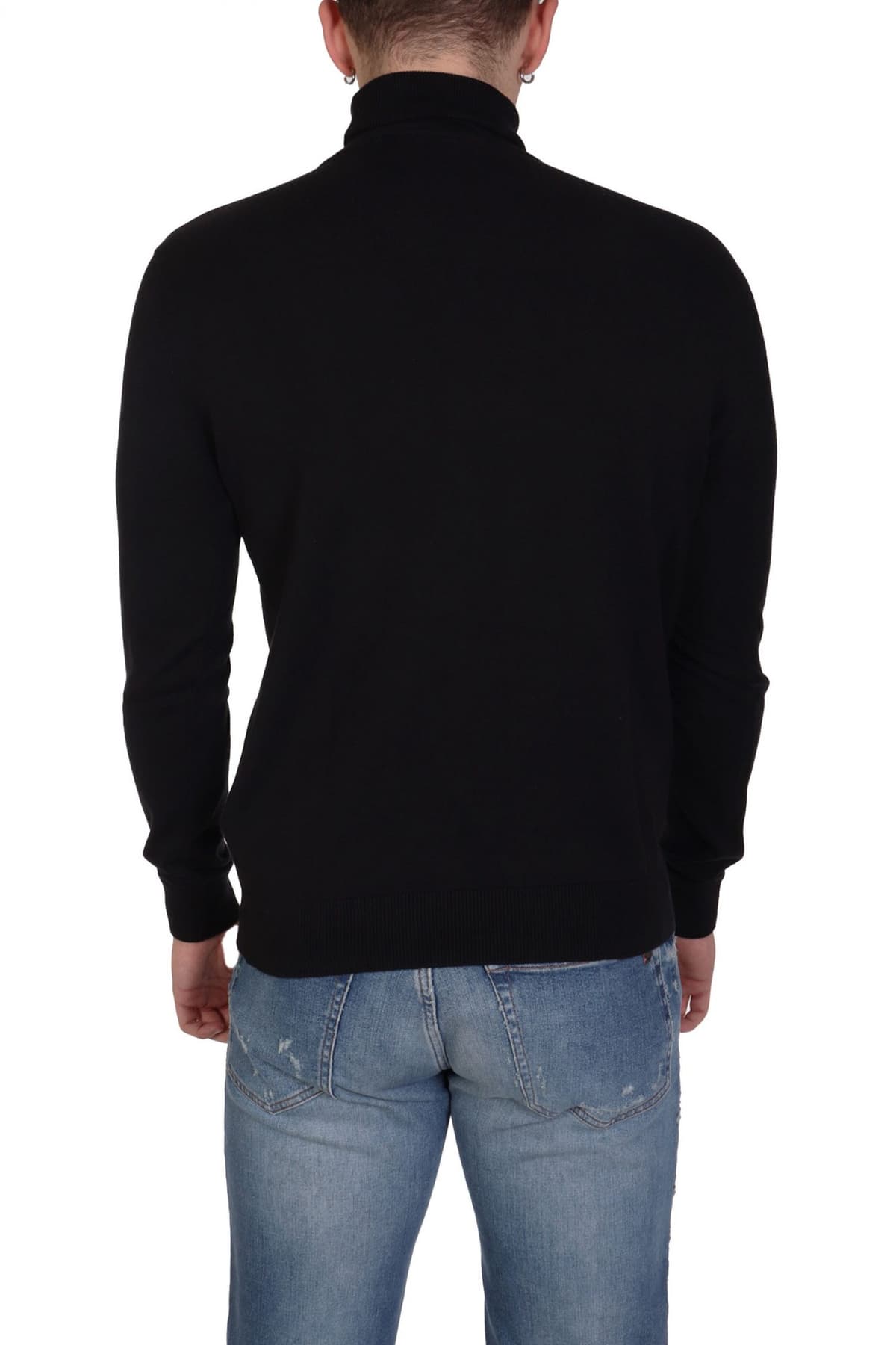 U.S.POLO ASSN ΠΛΕΚΤΟ TURTLE NECK LOGO JONN ΜΑΥΡΟ