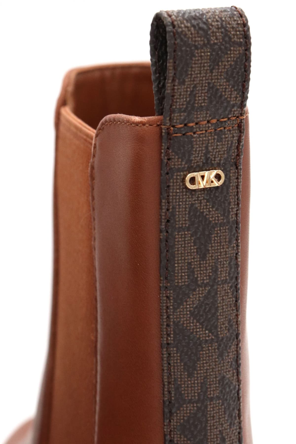 MICHAEL KORS ΠΑΠΟΥΤΣΙΑ ΜΠΟΤΑΚΙΑ ASHER FLAT BOOTIE LOGO KAΦΕ / ΤΑΜΠΑ