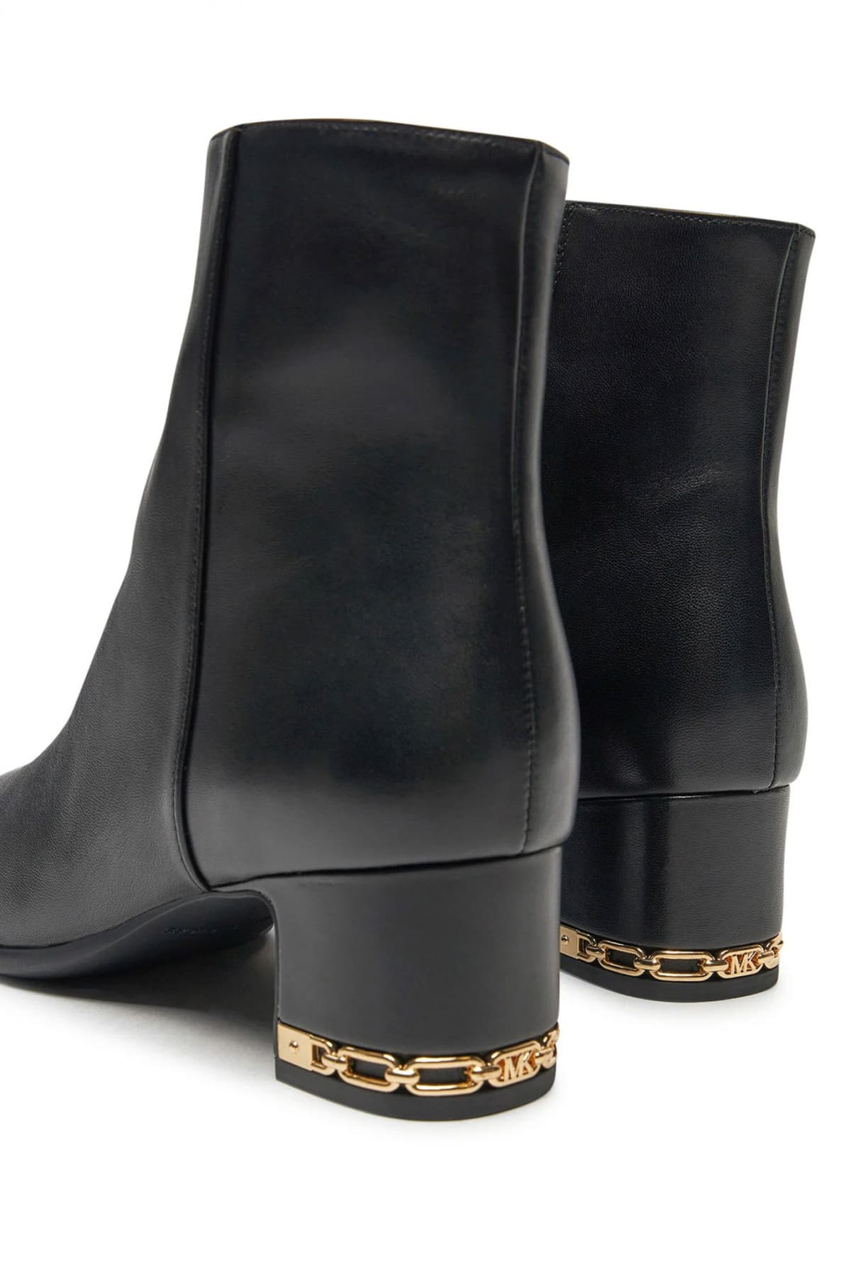 MICHAEL KORS ΠΑΠΟΥΤΣΙΑ ΜΠΟΤΑΚΙΑ JUNE FLEX MID ΦΕΡΜΟΥΑΡ ΜΕΤΑΛΛΙΚΟ LOGO MAYΡΟ