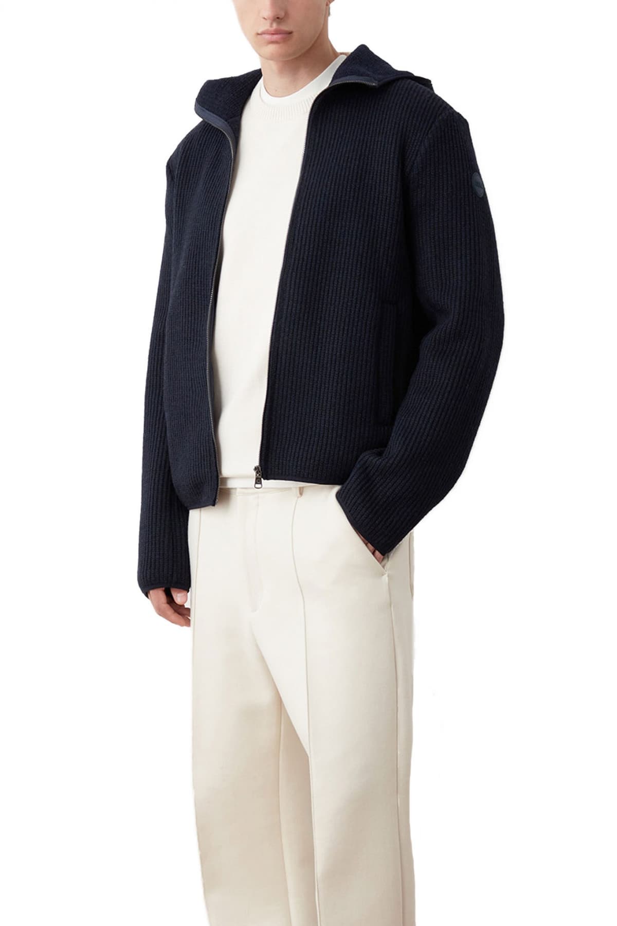 COLMAR ΠΛΕΚΤΟ ZIPHOOD LOGO LAW ΜΠΛΕ