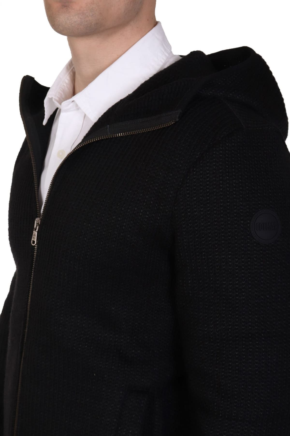 COLMAR ΠΛΕΚΤΟ ZIPHOOD LOGO LAW ΜΑΥΡΟ