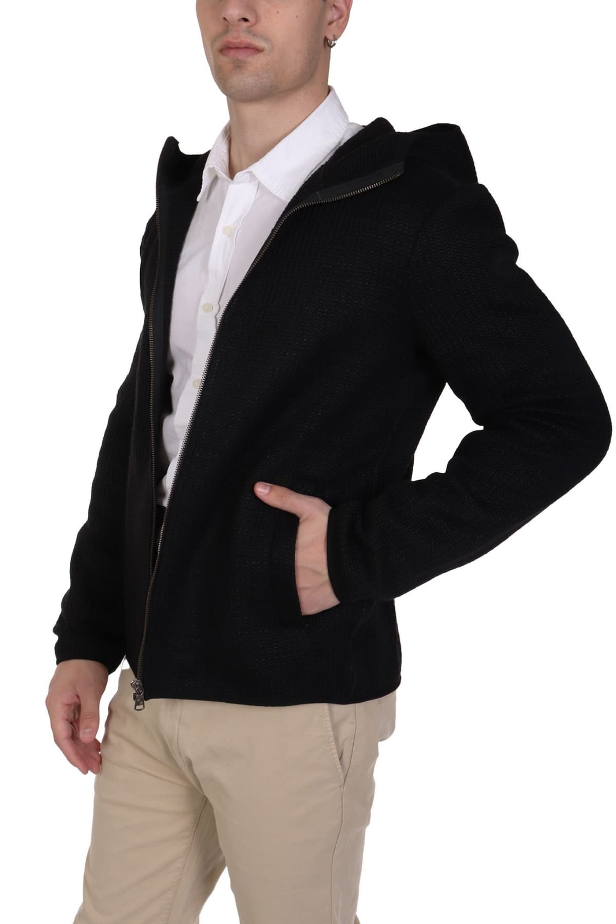 COLMAR ΠΛΕΚΤΟ ZIPHOOD LOGO LAW ΜΑΥΡΟ