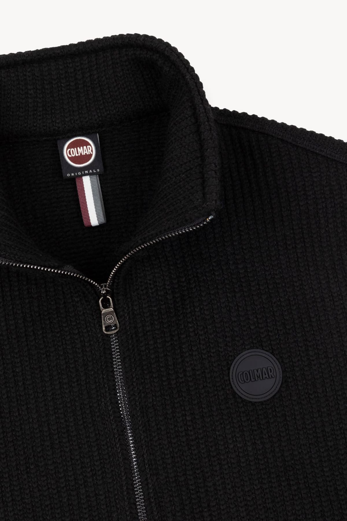 COLMAR ΠΛΕΚΤΟ ΑΜΑΝΙΚΟ FULL ZIP LOGO ΜΠΛΕ