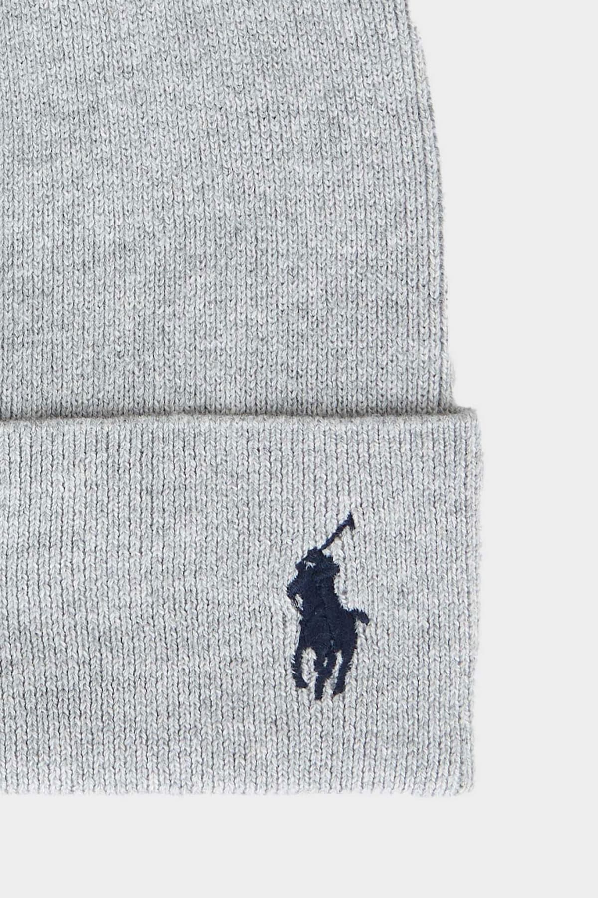 RALPH LAUREN ΣΚΟΥΦΟΣ ΠΛΕΚΤΟ LOGO ΓΚΡΙ
