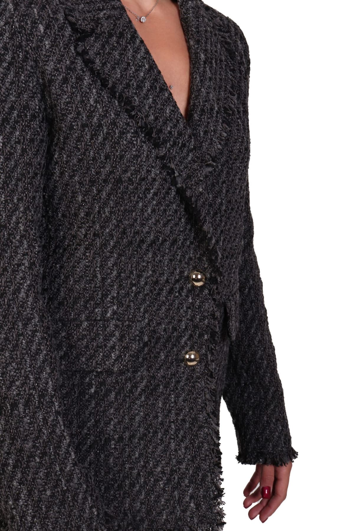 MARELLA EMME ΣΑΚΑΚΙ MARIO ΠΛΕΚΤΟ ΞΕΦΤΙΑ GLITTER ΣΚΟΥΡΟ ΓΚΡΙ