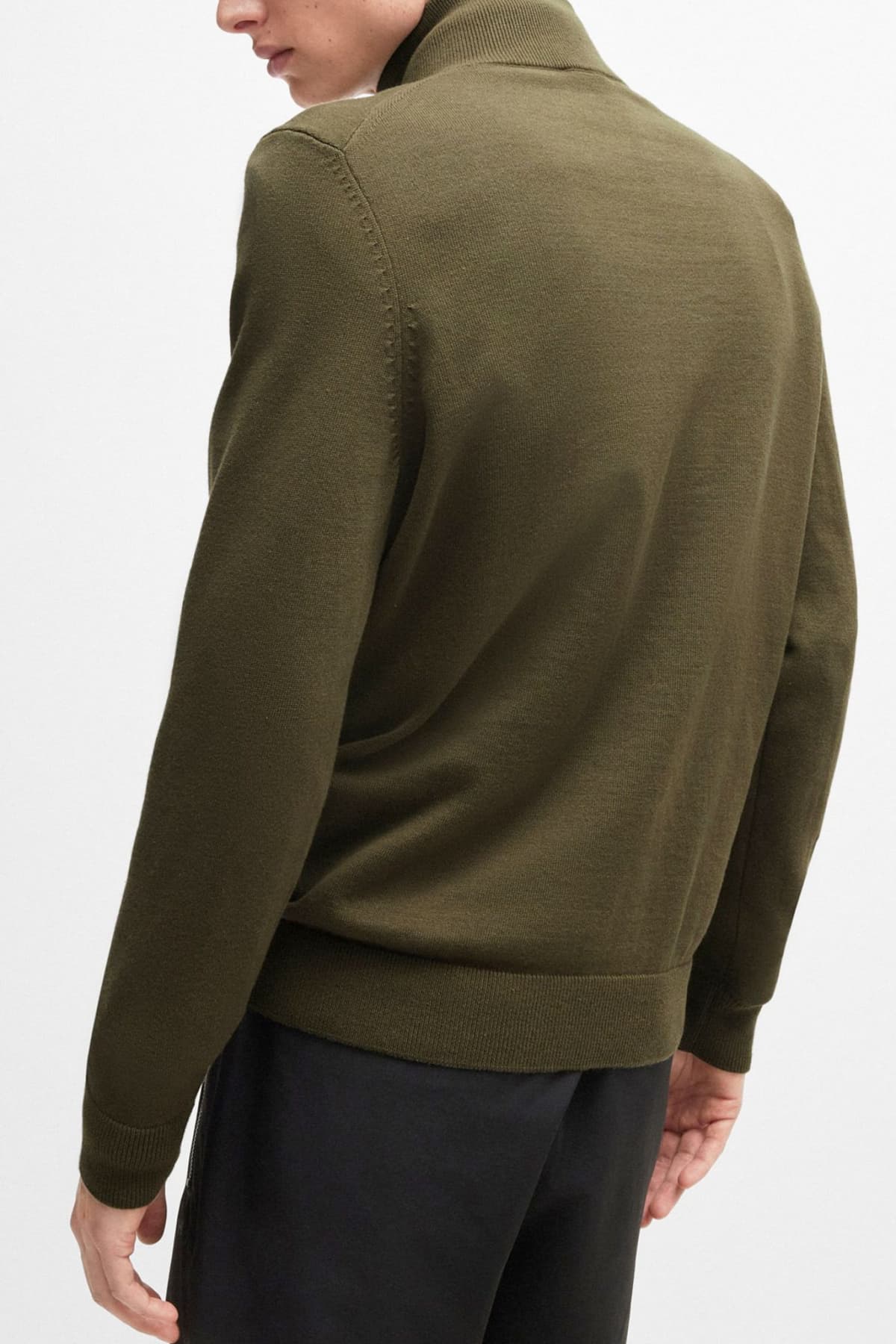 HUGO ΠΛΕΚΤΟ HALFZIP SAN QUINTUS-C ΧΑΚΙ