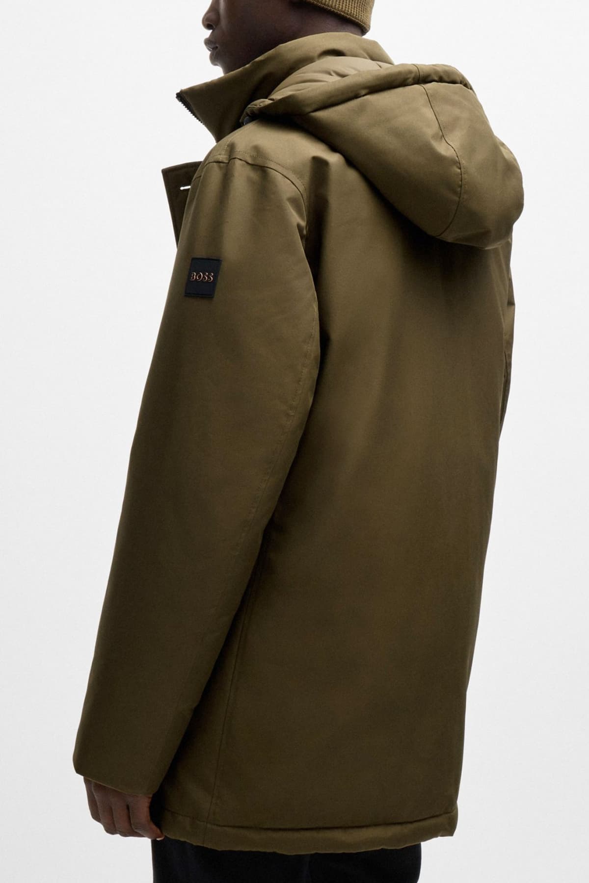 BOSS CASUAL ΜΠΟΥΦΑΝ JACKET ΑΠΟΣΠΩΜΕΝΗ ΚΟΥΚΟΥΛΑ OSIASS ΧΑΚΙ