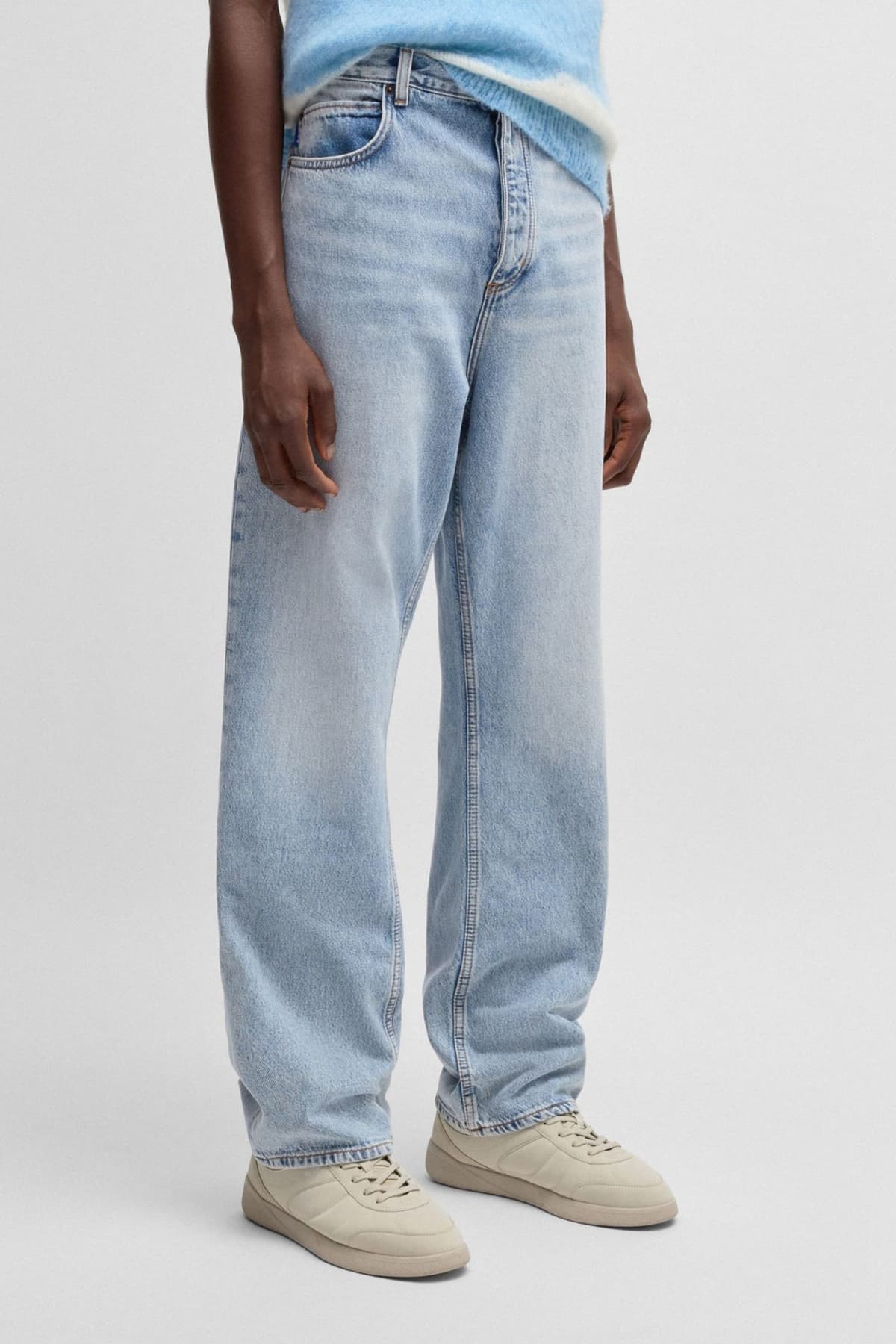 HUGO BLUE ΠΑΝΤΕΛΟΝΙ JEANS NATE BAGGY ΑΝΟΙΧΤΟ ΜΠΛΕ