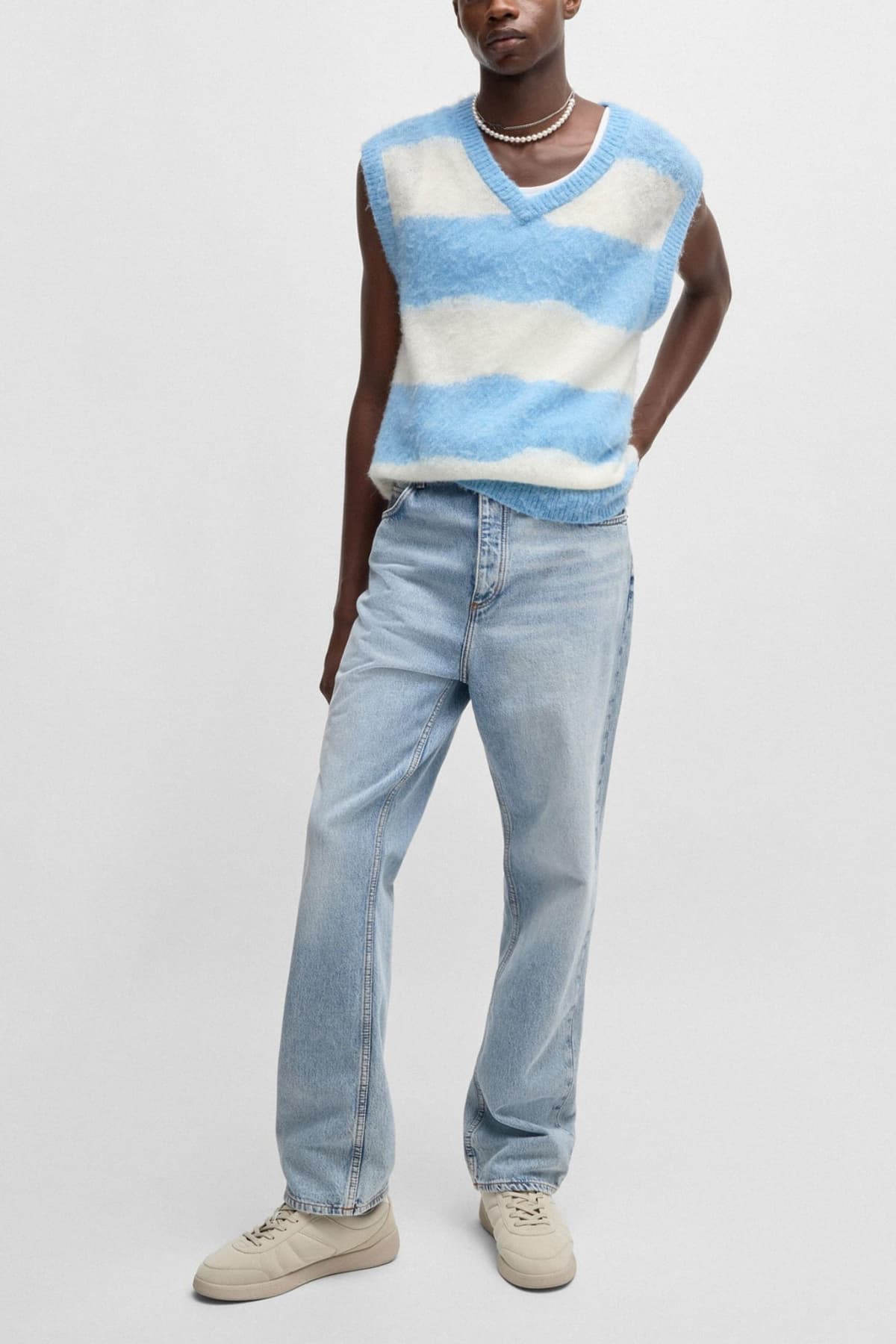 HUGO BLUE ΠΑΝΤΕΛΟΝΙ JEANS NATE BAGGY ΑΝΟΙΧΤΟ ΜΠΛΕ