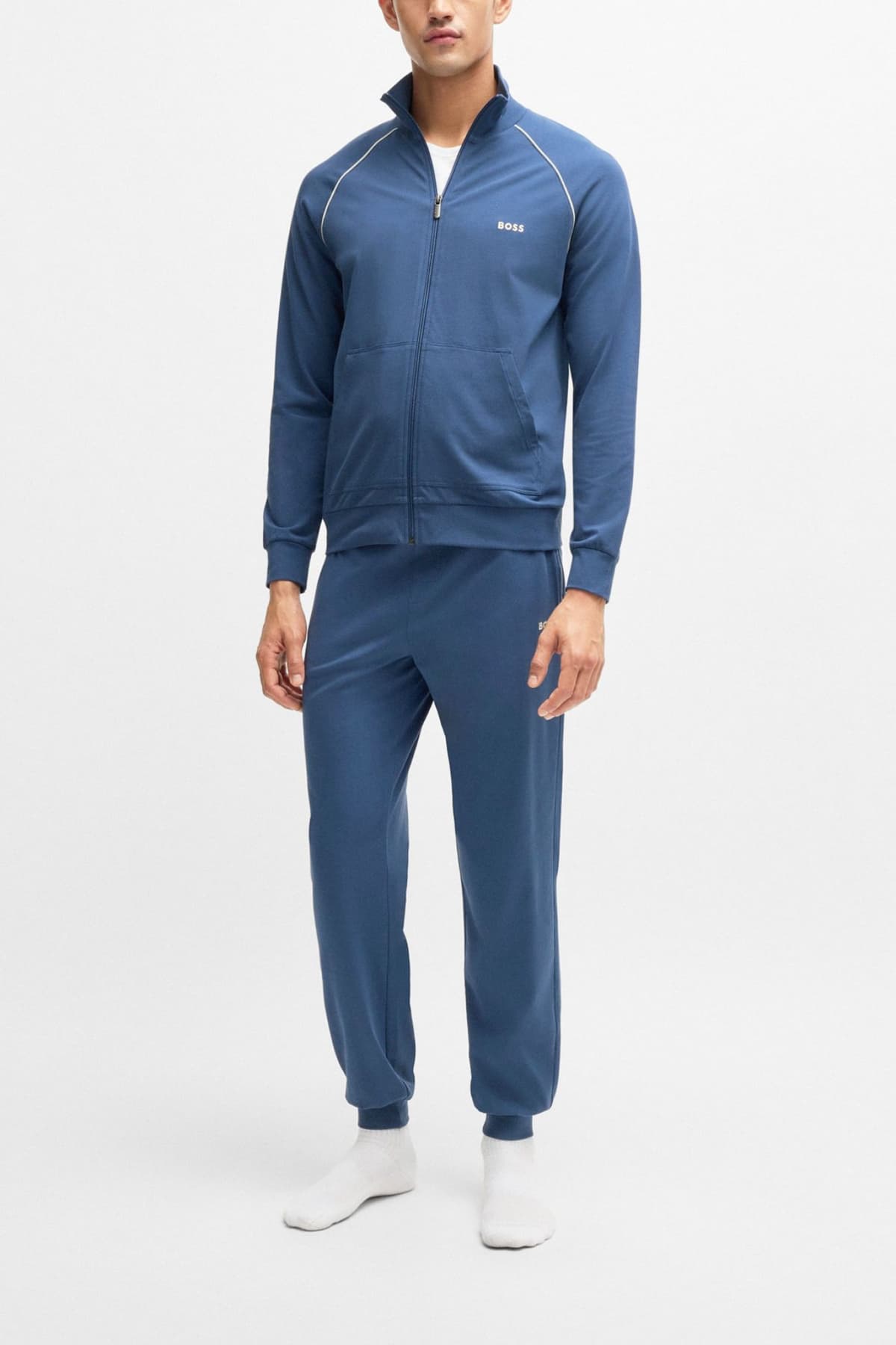 BOSS HOMEWEAR ΠΑΝΤΕΛΟΝΙ ΦΟΡΜΑ MIX&MATCH PANTS ΜΠΛΕ