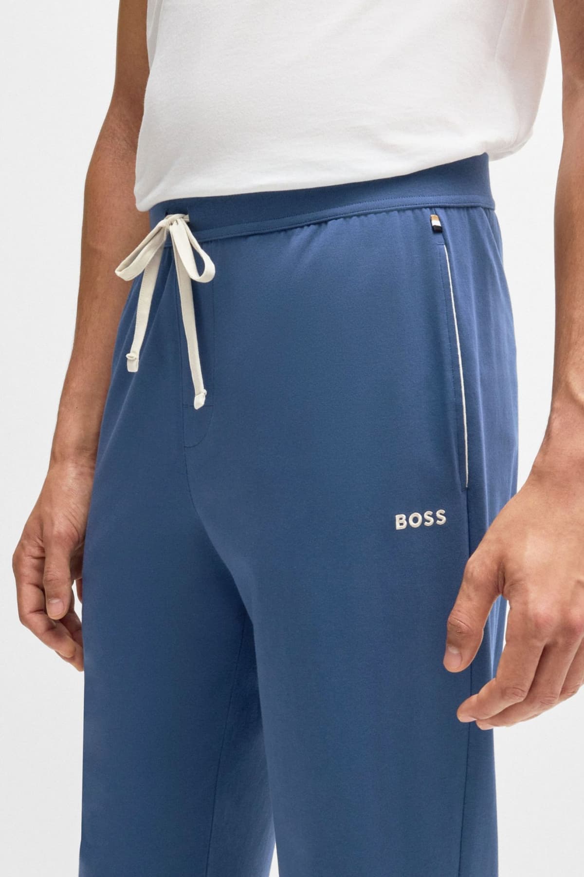 BOSS HOMEWEAR ΠΑΝΤΕΛΟΝΙ ΦΟΡΜΑ MIX&MATCH PANTS ΜΠΛΕ