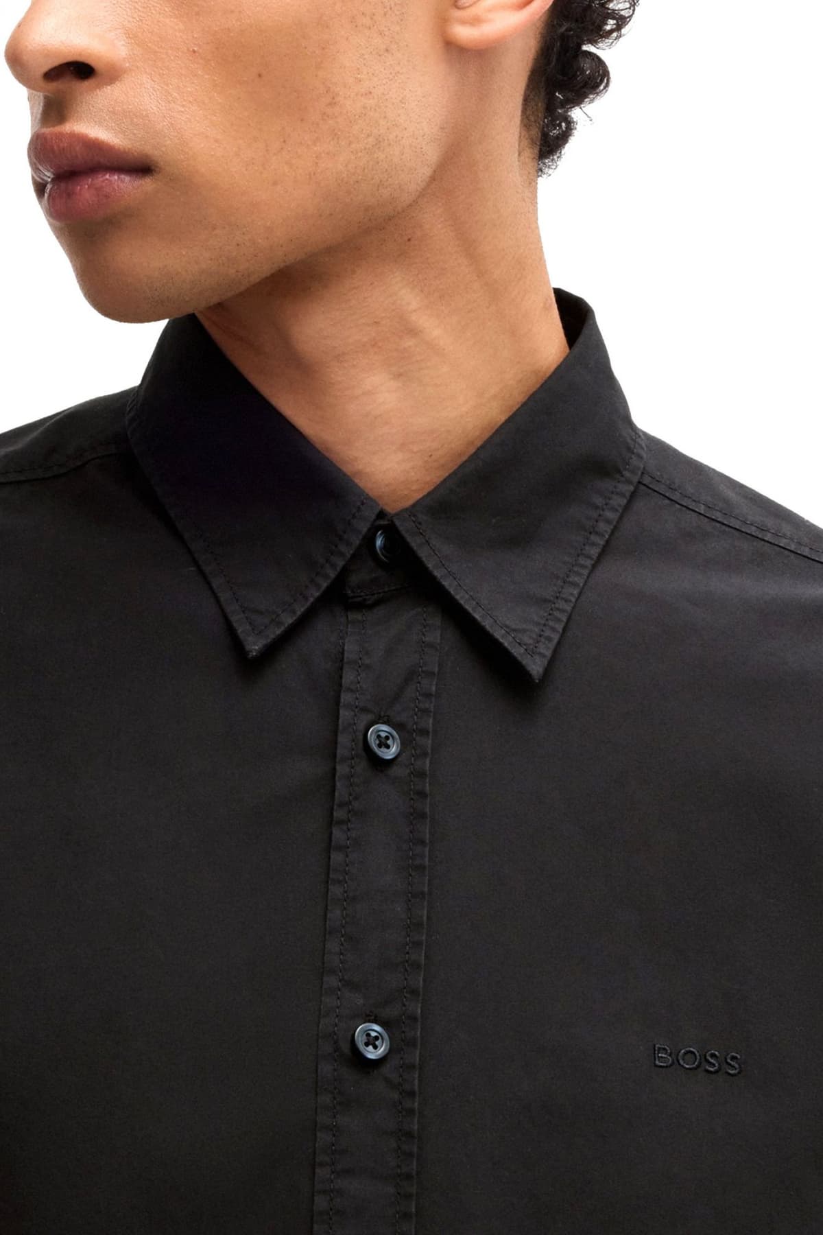 BOSS CASUAL ΠΟΥΚΑΜΙΣΟ REGULAR FIT RELEGANT 6 M ΜΑΥΡΟ