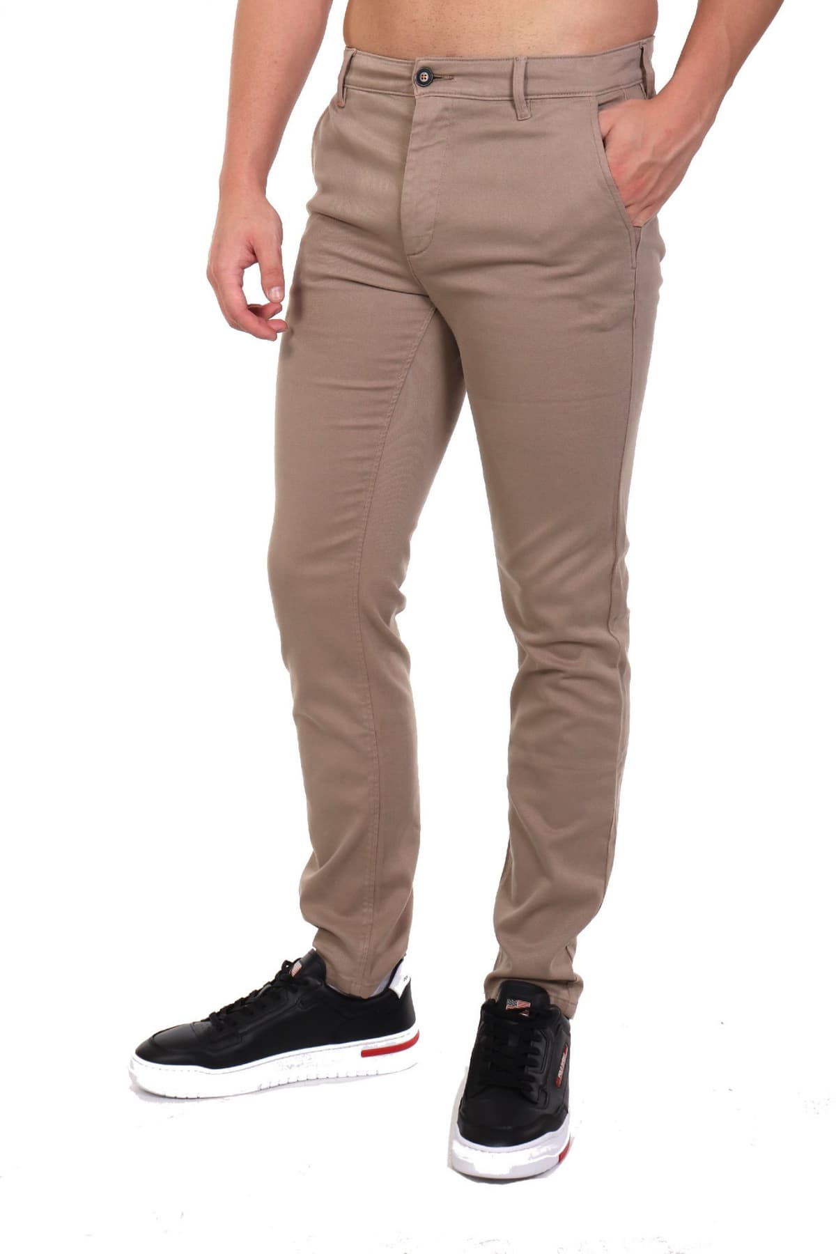 BOSS CASUAL ΠΑΝΤΕΛΟΝΙ CHINO SLIM FIT CHINO_SLIM ΜΠΕΖ