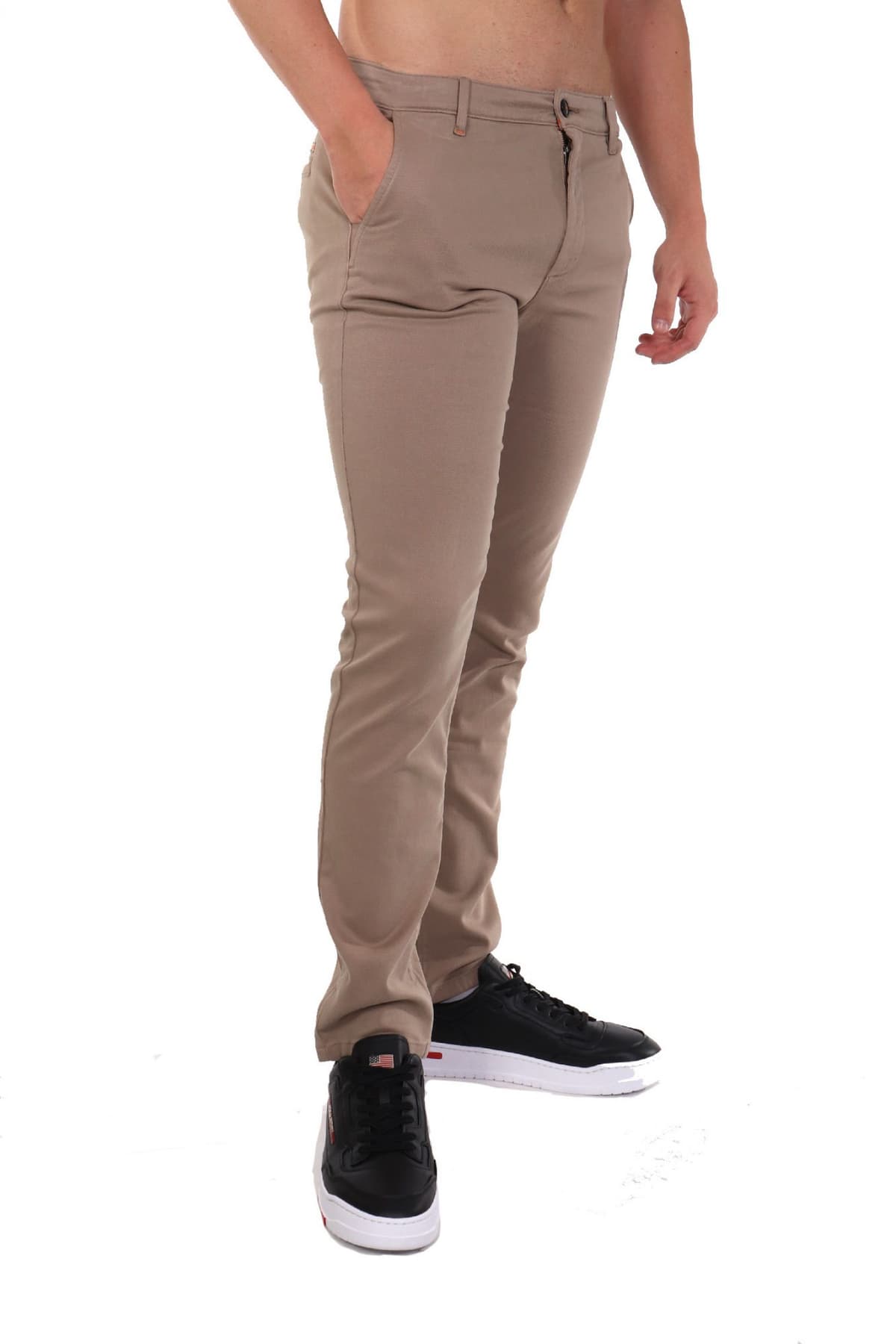 BOSS CASUAL ΠΑΝΤΕΛΟΝΙ CHINO SLIM FIT CHINO_SLIM ΜΠΕΖ