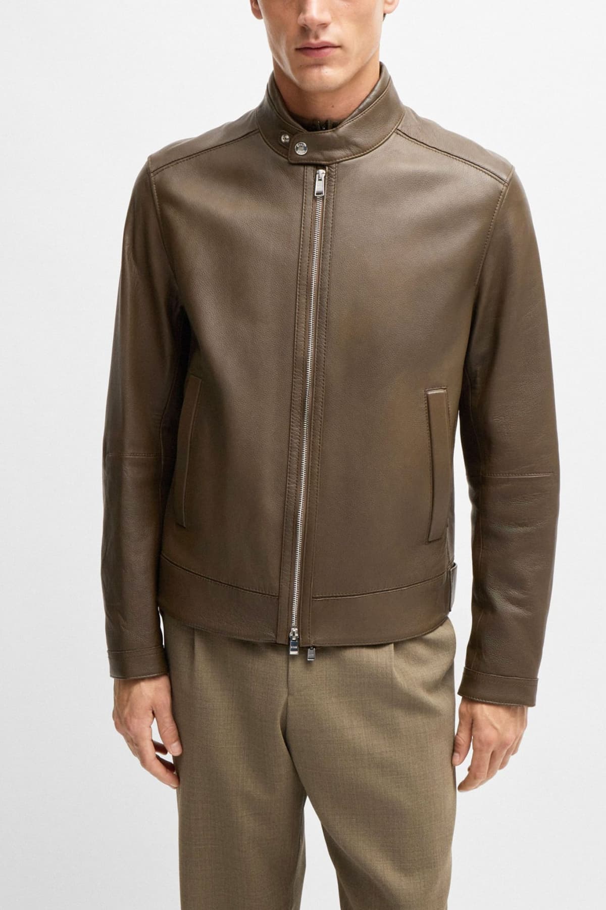 BOSS ΜΠΟΥΦΑΝ ΔΕΡΜΑ H-MANSELL2 ΧΑΚΙ